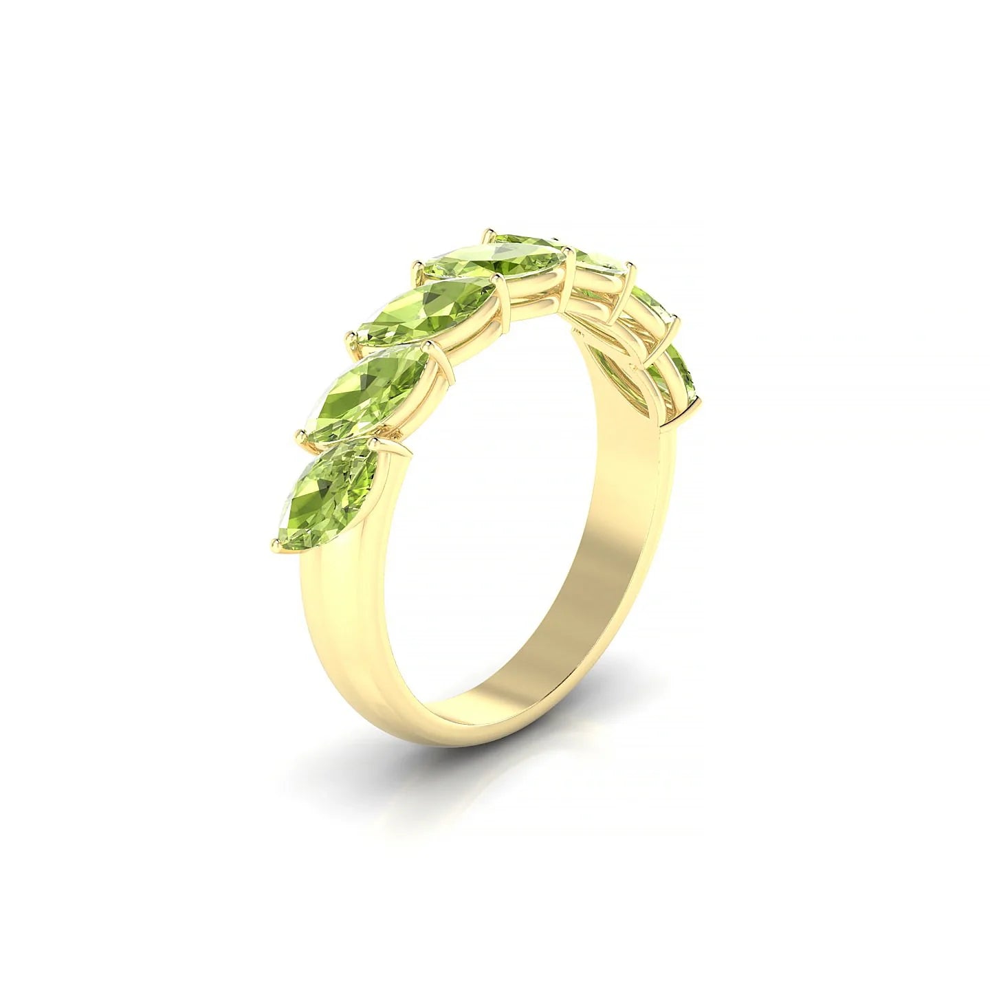 Virtue | 18k Yellow Gold 6 x 3 mm Marquise Peridot Ring