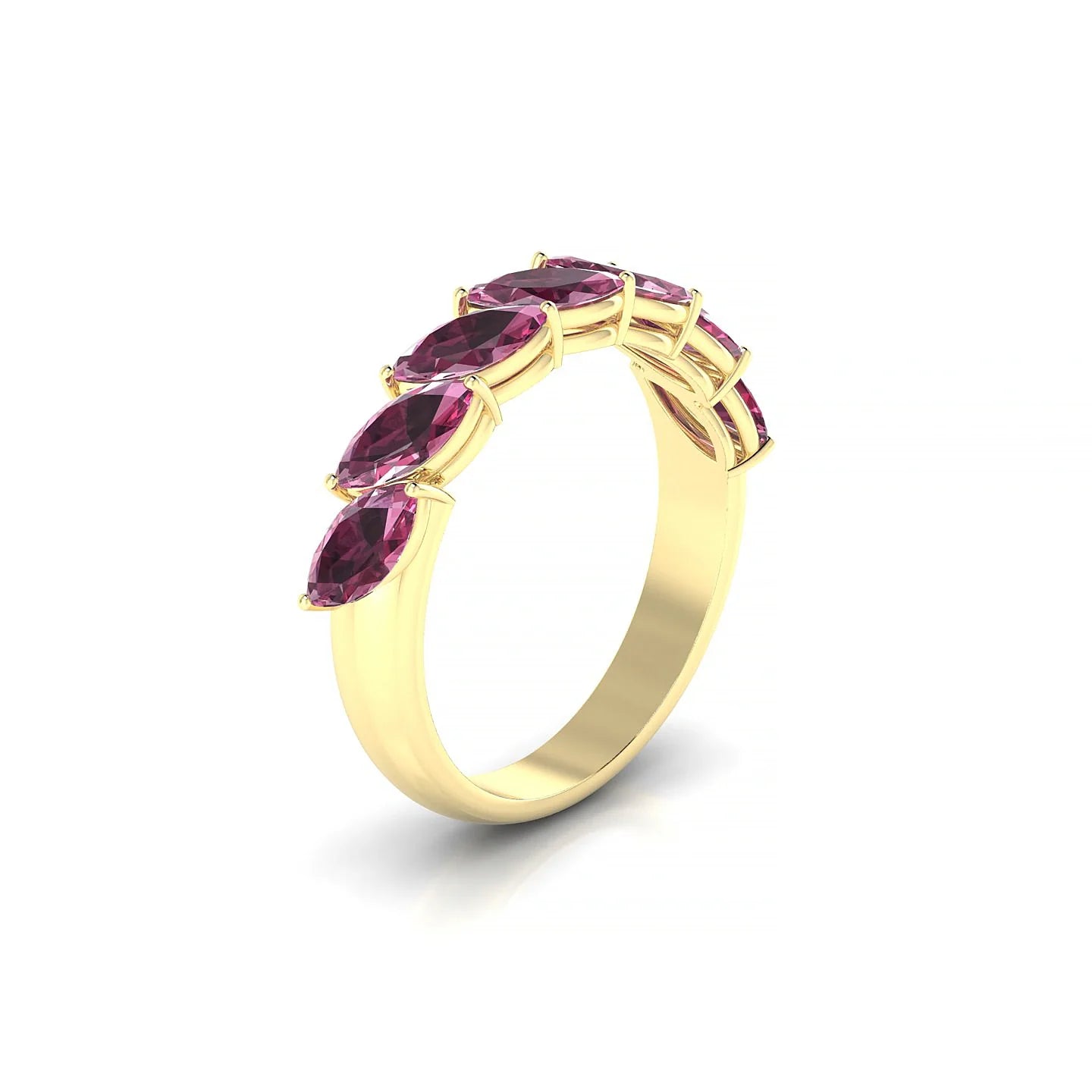 Virtue | 18k Yellow Gold 6 x 3 mm Marquise Rhodolite Ring
