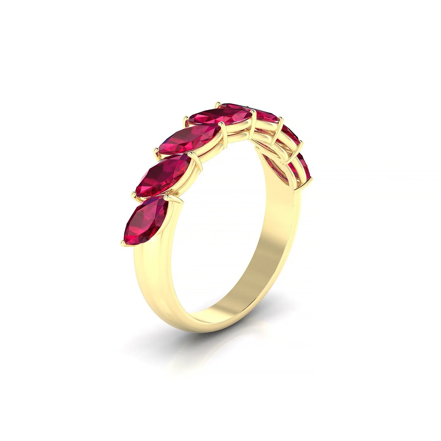 Virtue | 18k Yellow Gold 6 x 3 mm Marquise Ruby Ring