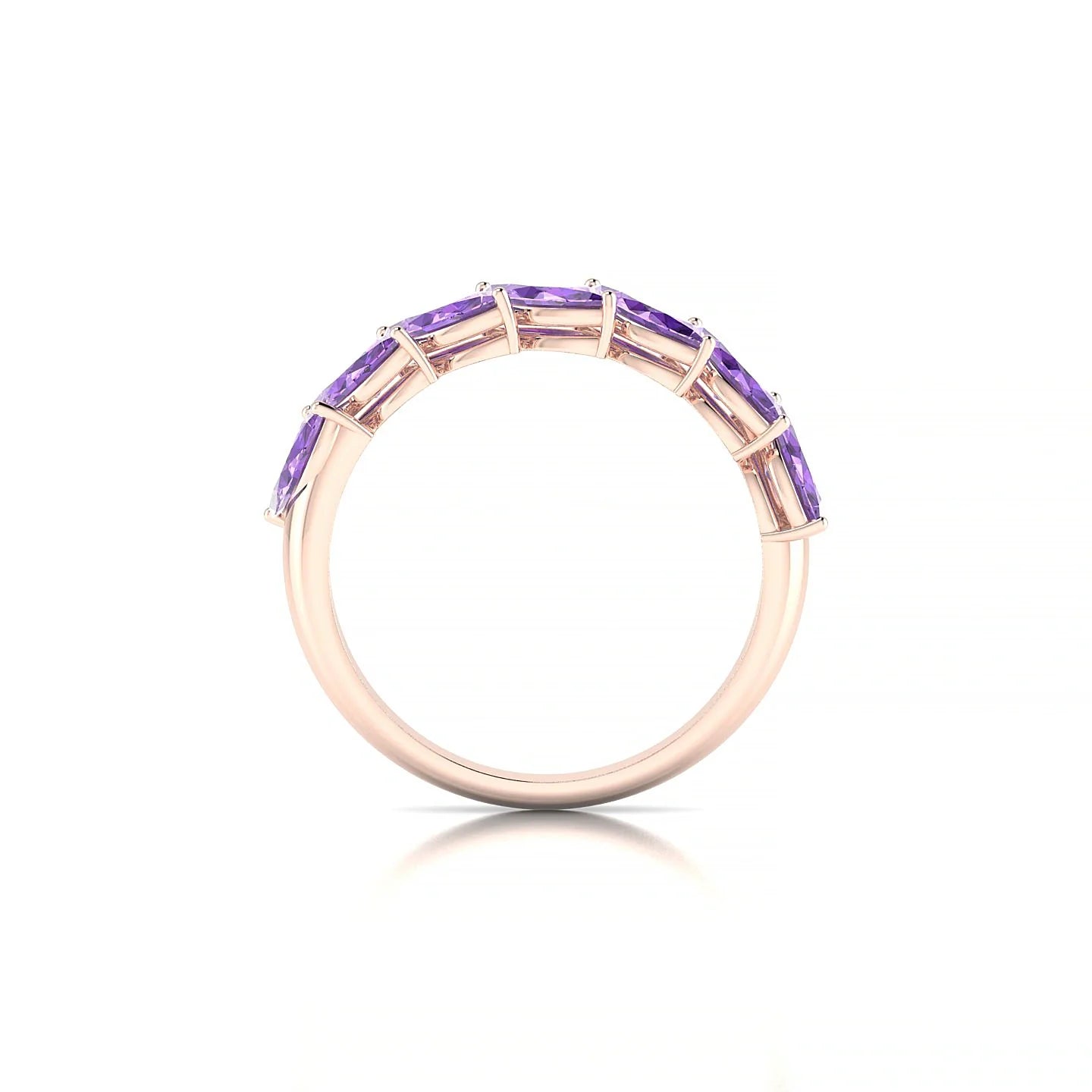 Virtue | 18k Rose Gold 6 x 3 mm Marquise Amethyst Ring