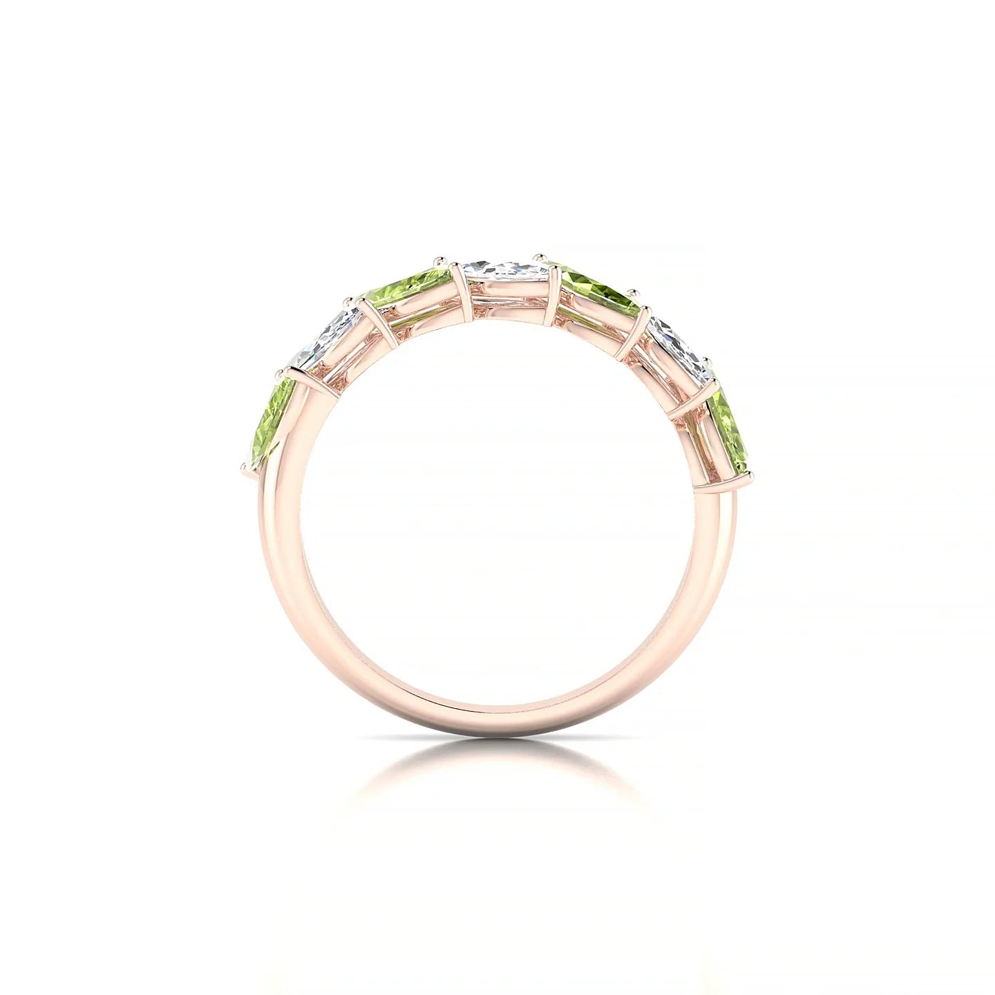 Virtue | 18k Rose Gold 6 x 3 mm Marquise Peridot & Diamond Ring