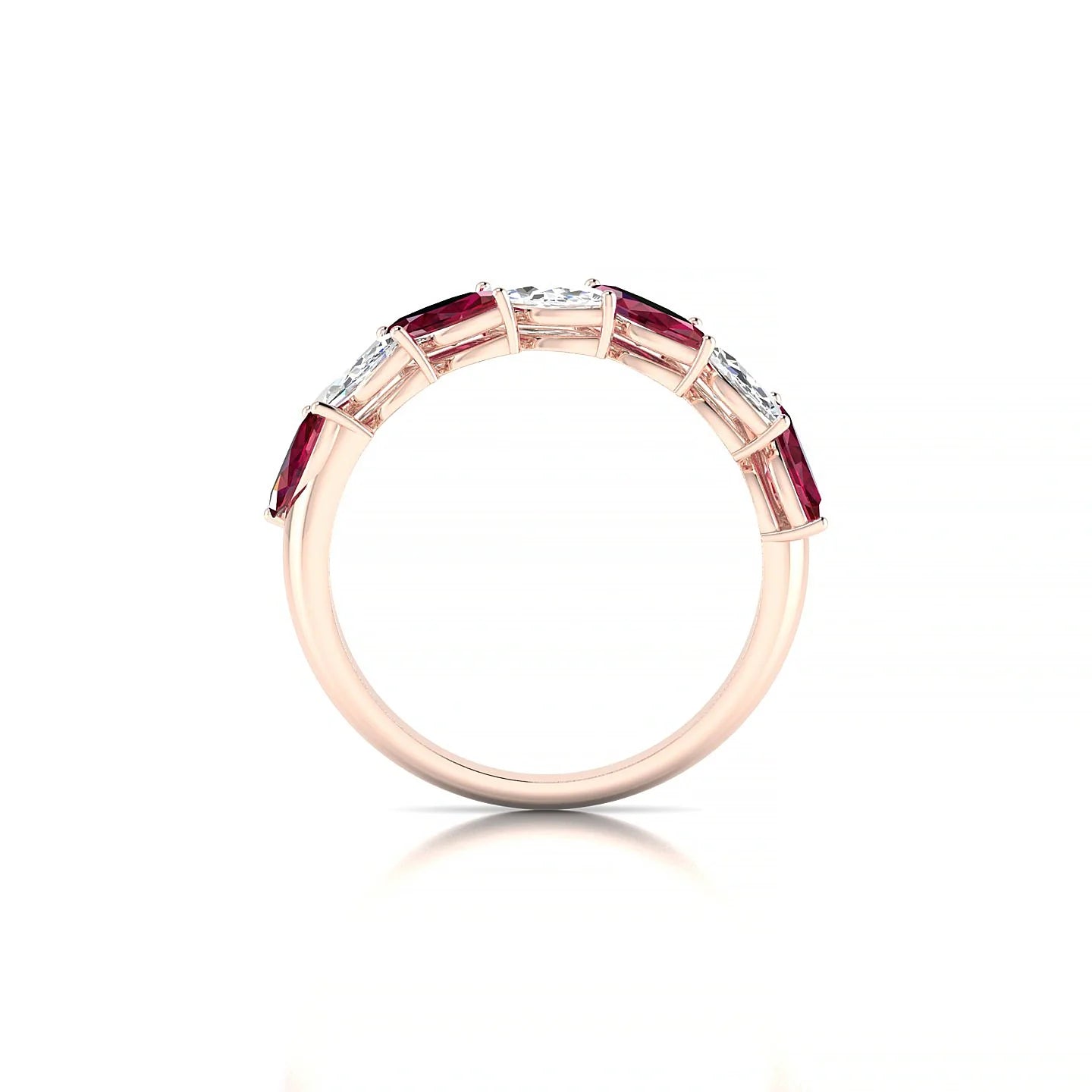 Virtue | 18k Rose Gold 6 x 3 mm Marquise Ruby & Diamond Ring