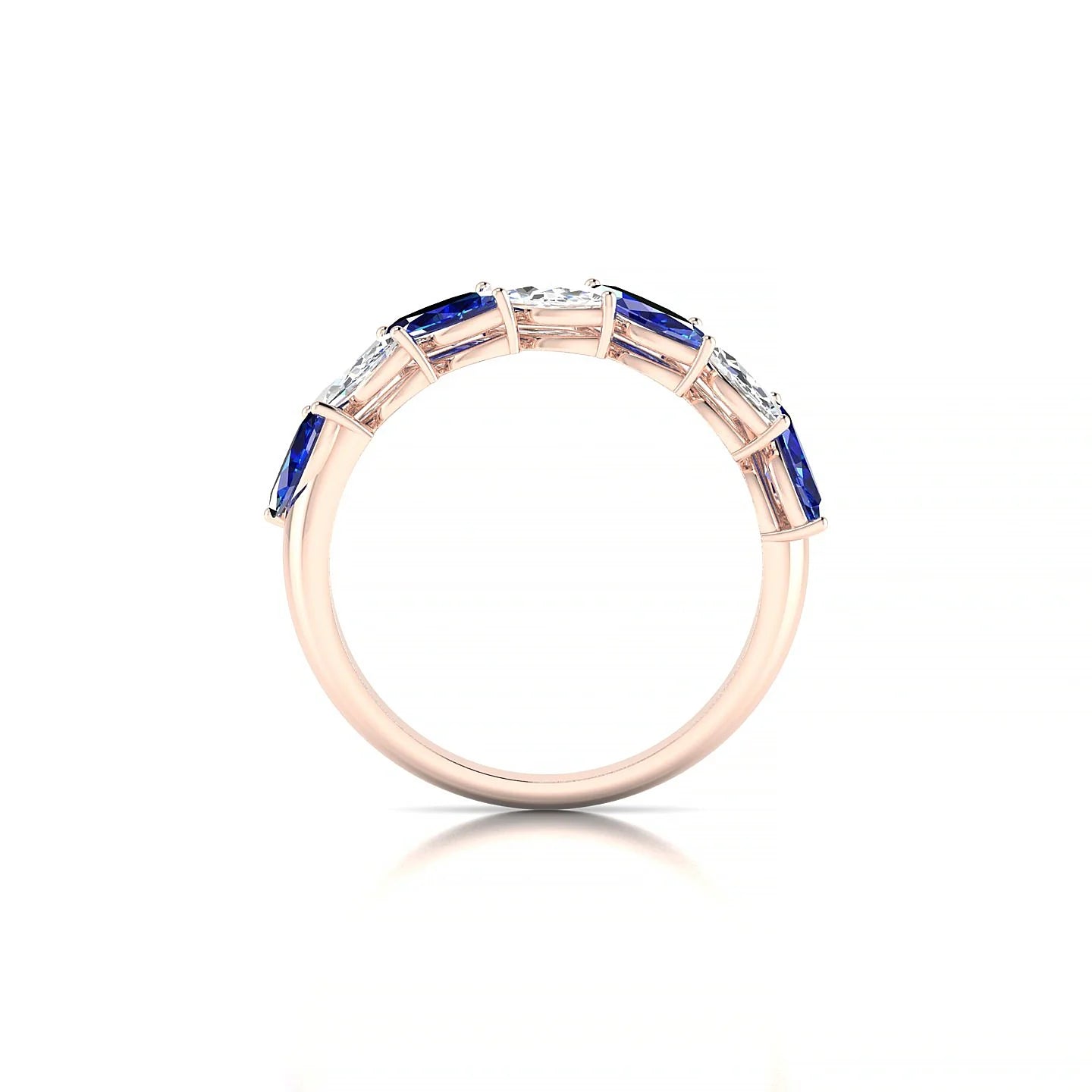 Virtue | 18k Rose Gold 6 x 3 mm Marquise Sapphire & Diamond Ring
