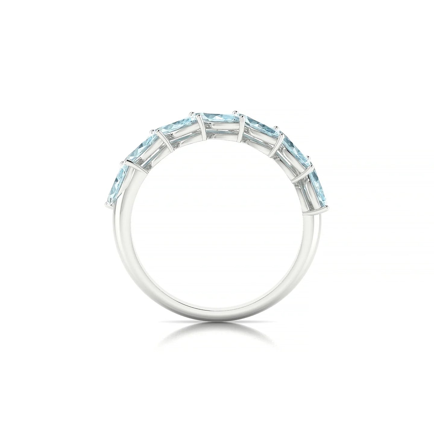 Virtue | 18k White Gold 6 x 3 mm Marquise Aquamarine Ring