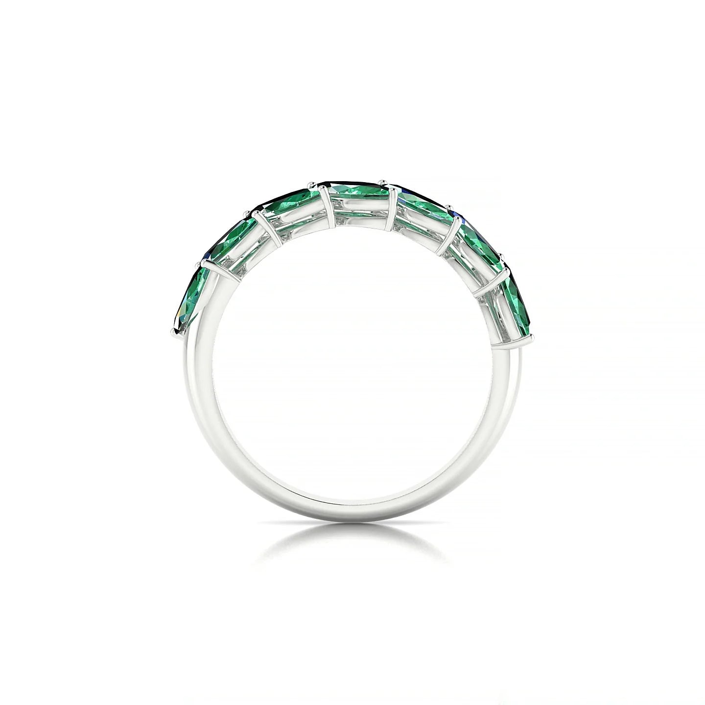 Virtue | 18k White Gold 6 x 3 mm Marquise Emerald Ring