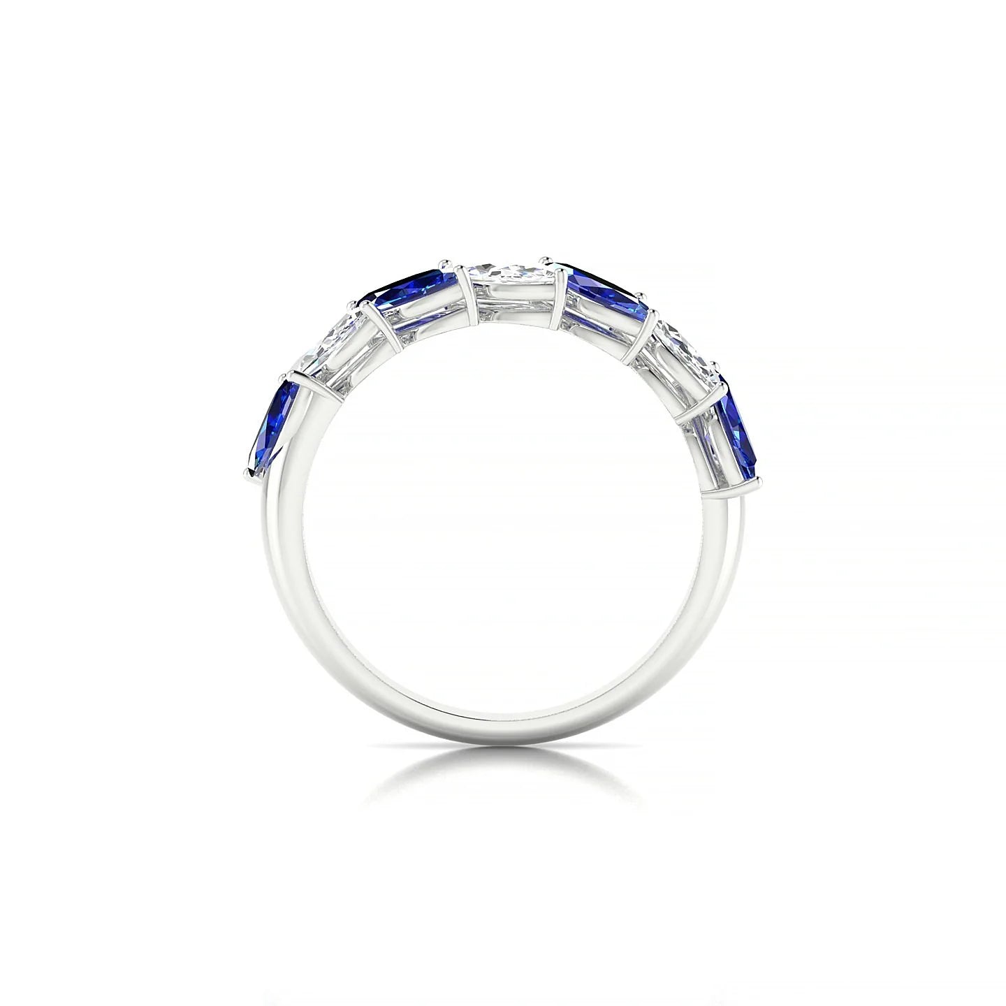 Virtue | 18k White Gold 6 x 3 mm Marquise Sapphire & Diamond Ring