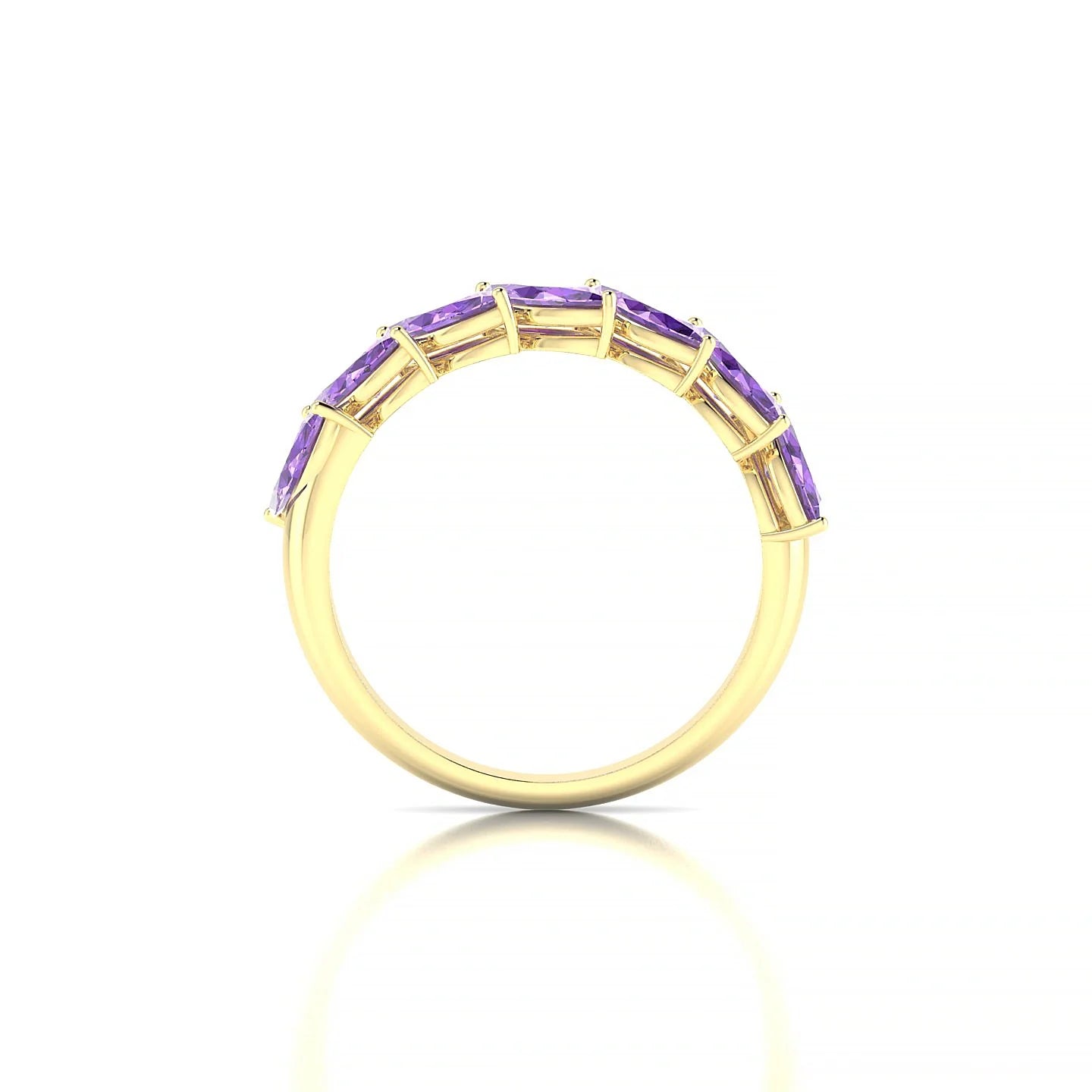 Virtue | 18k Yellow Gold 6 x 3 mm Marquise Amethyst Ring