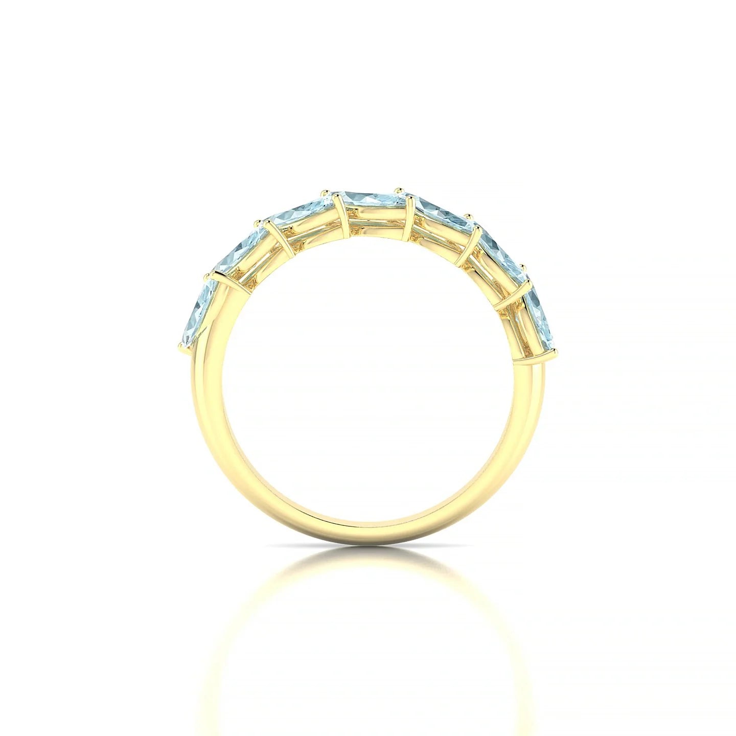 Virtue | 18k Yellow Gold 6 x 3 mm Marquise Aquamarine Ring