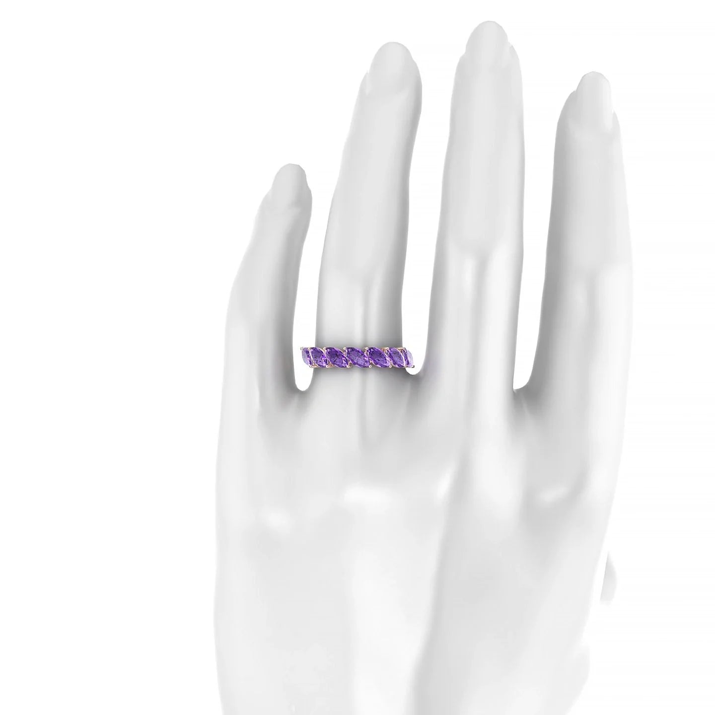 Virtue | 18k Rose Gold 6 x 3 mm Marquise Amethyst Ring