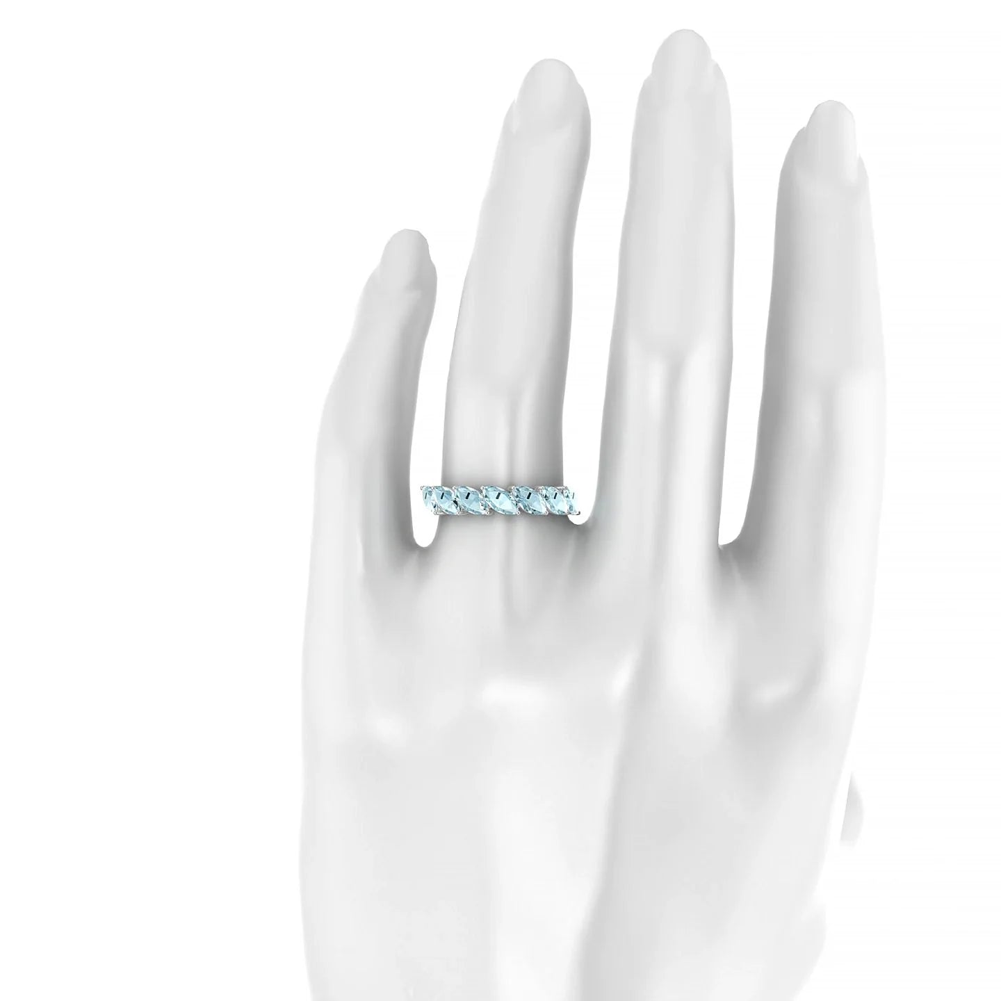 Virtue | 18k White Gold 6 x 3 mm Marquise Aquamarine Ring