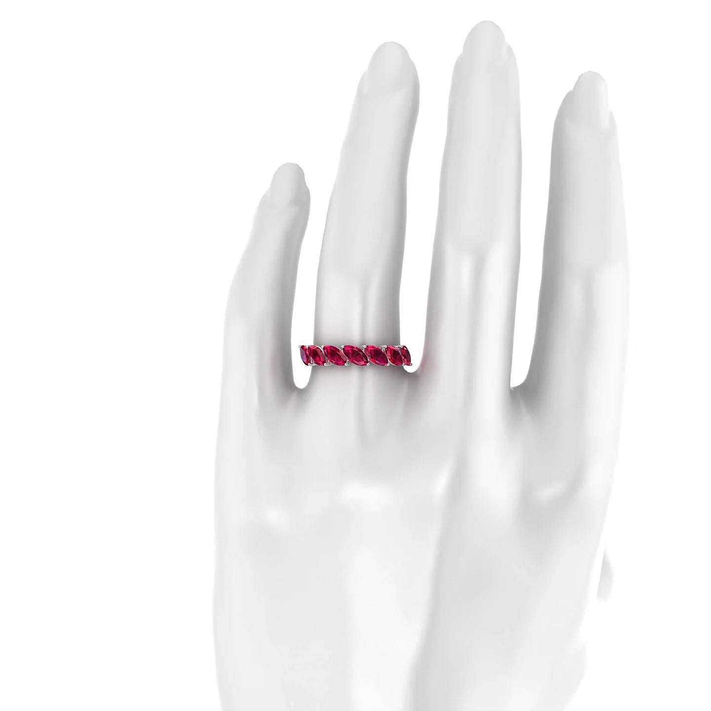 Virtue | 18k White Gold 6 x 3 mm Marquise Ruby Ring