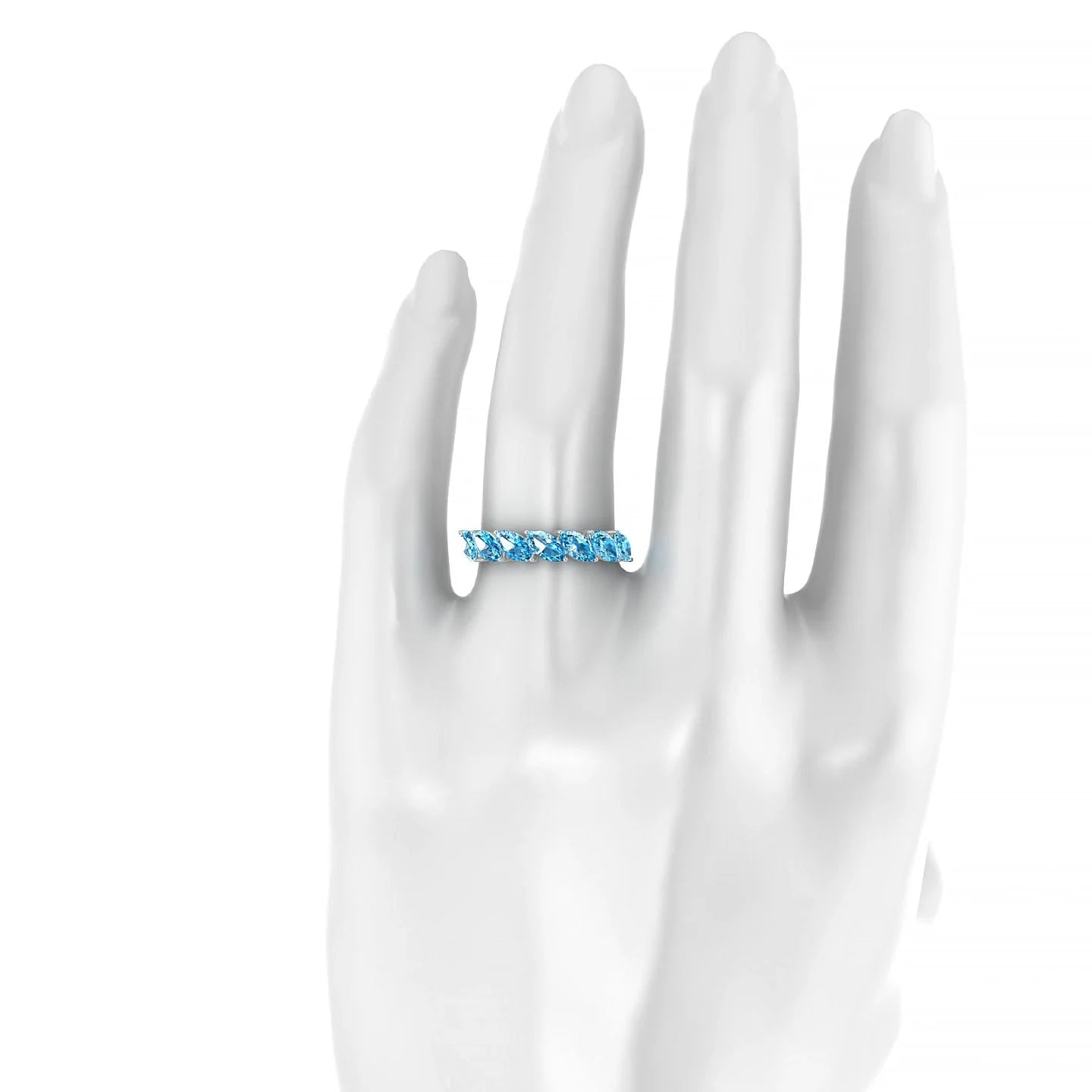 Virtue | 18k White Gold 6 x 3 mm Marquise Topaz Ring