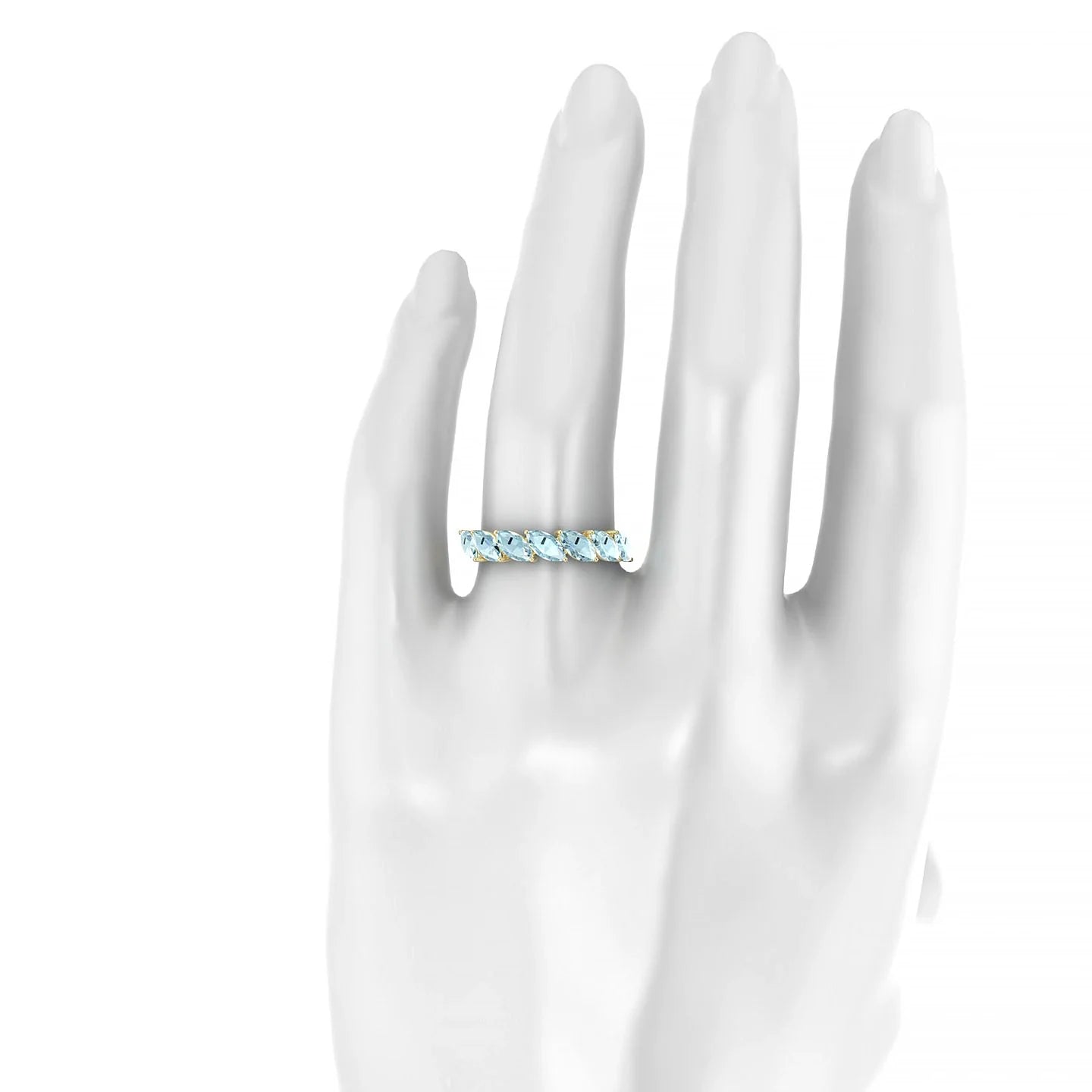 Virtue | 18k Yellow Gold 6 x 3 mm Marquise Aquamarine Ring