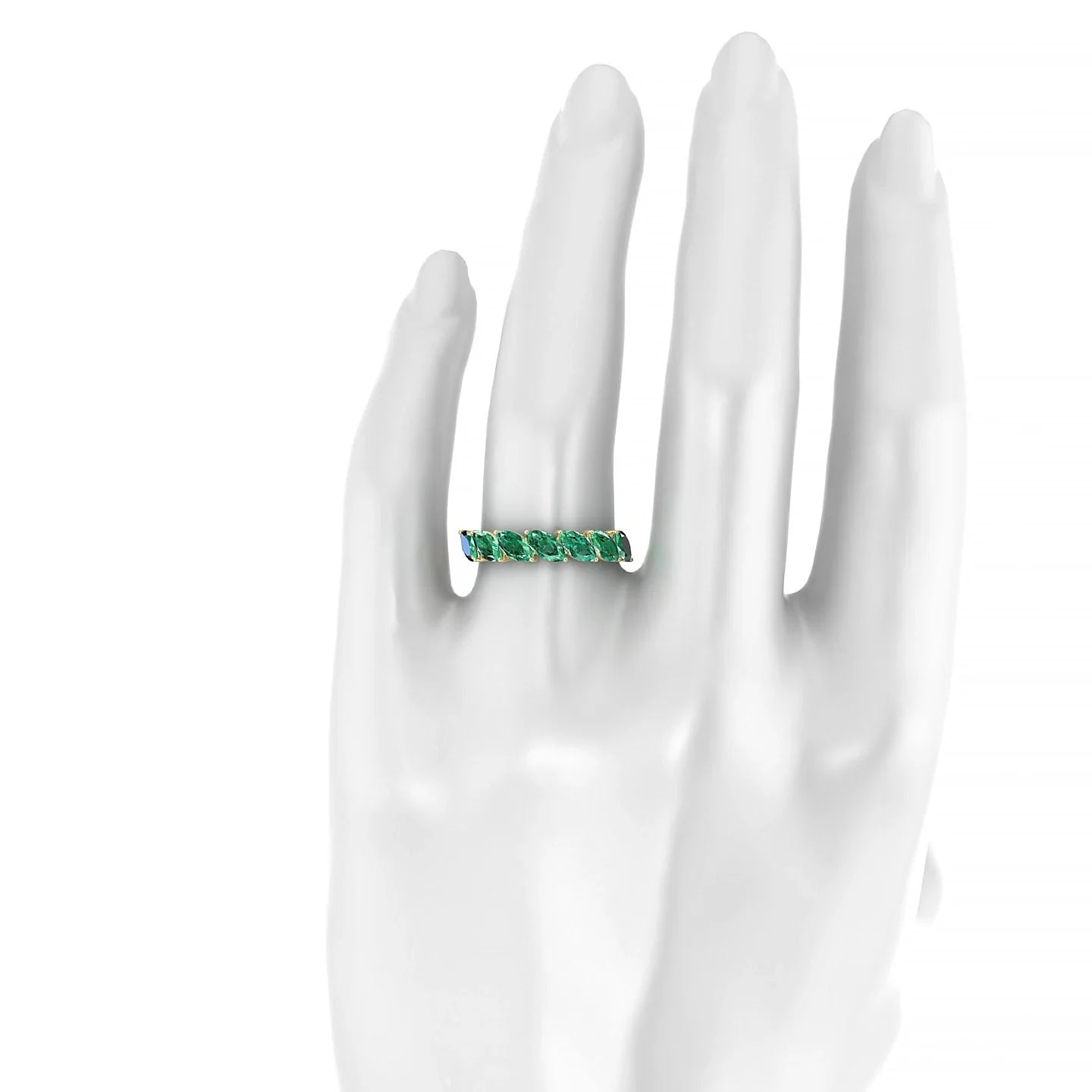 Virtue | 18k Yellow Gold 6 x 3 mm Marquise Emerald Ring
