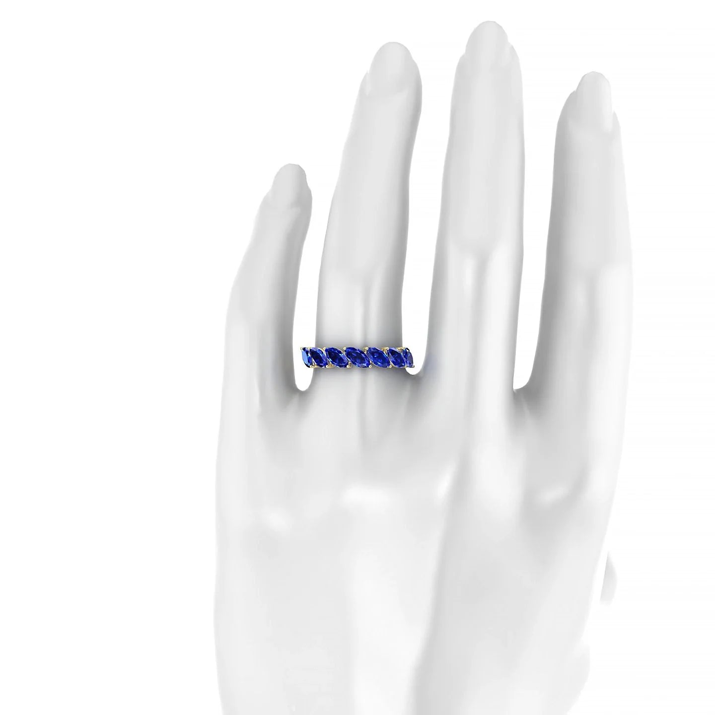 Virtue | 18k Yellow Gold 6 x 3 mm Marquise Sapphire Ring