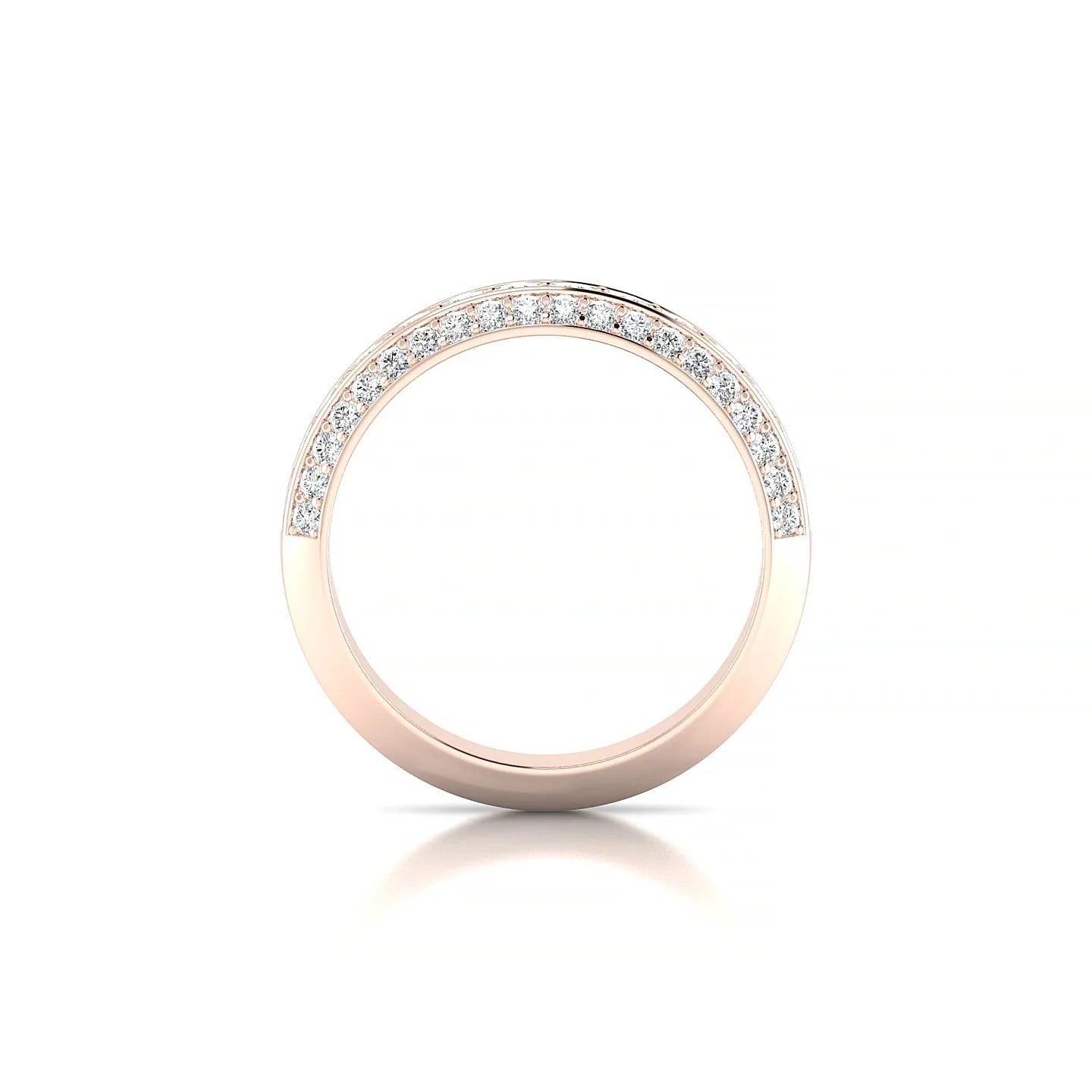 Vista | 18k Rose Gold 2 mm Round Diamond Ring