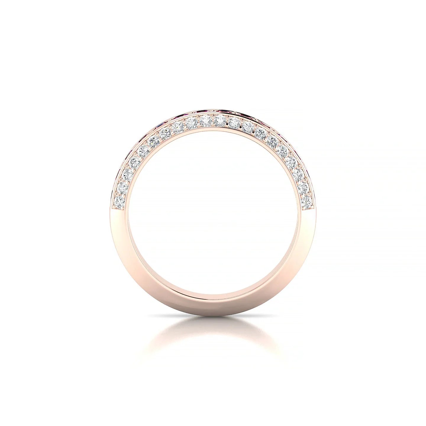 Vista | 18k Rose Gold 2 mm Round Ruby Ring