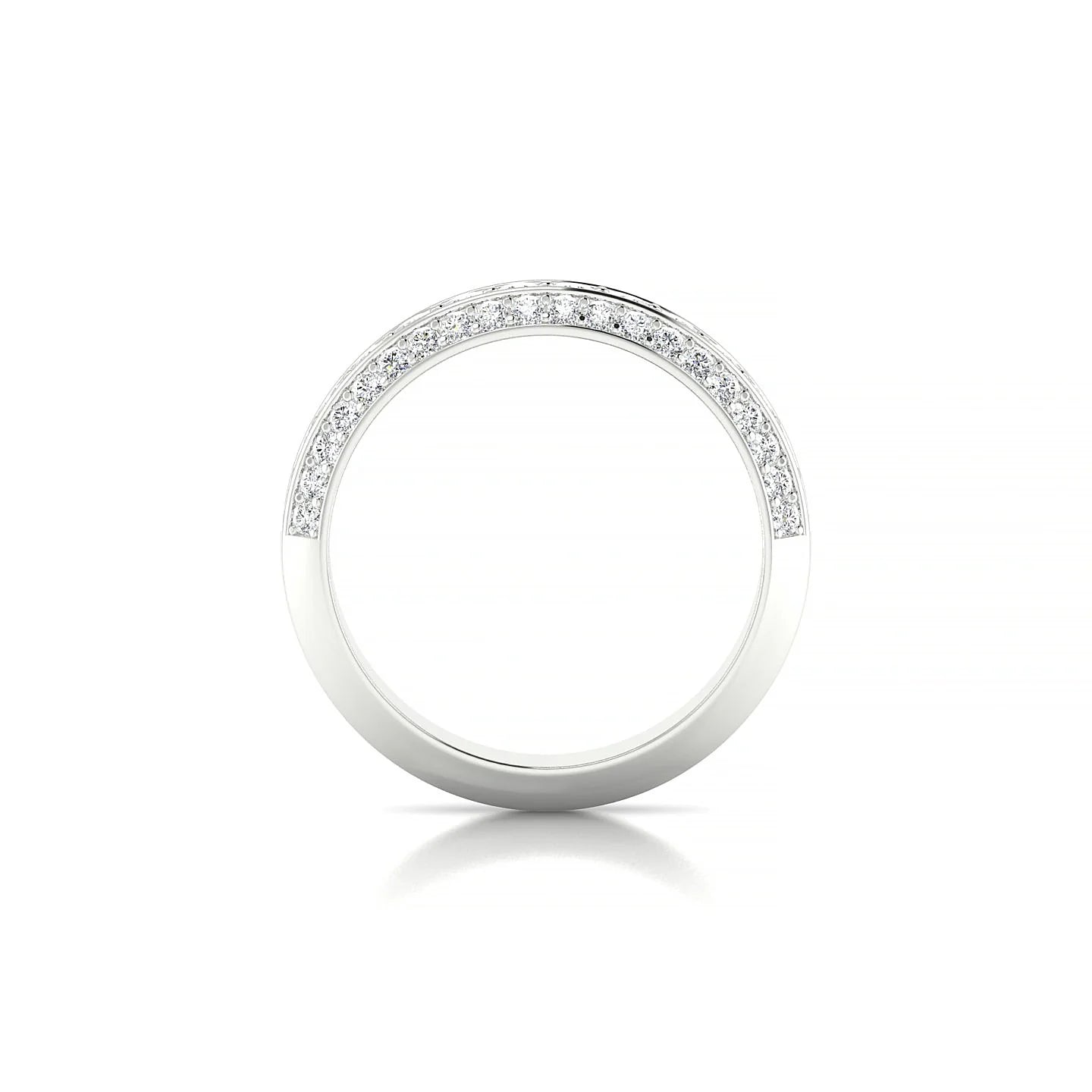 Vista | 18k White Gold 2 mm Round Diamond Ring