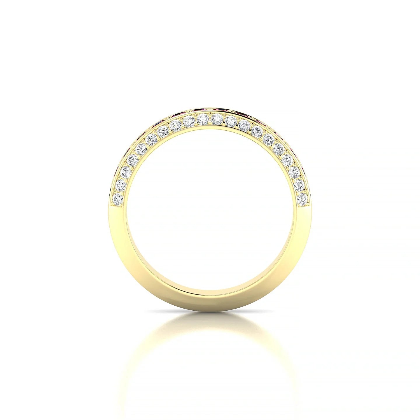Vista | 18k Yellow Gold 2 mm Round Ruby Ring