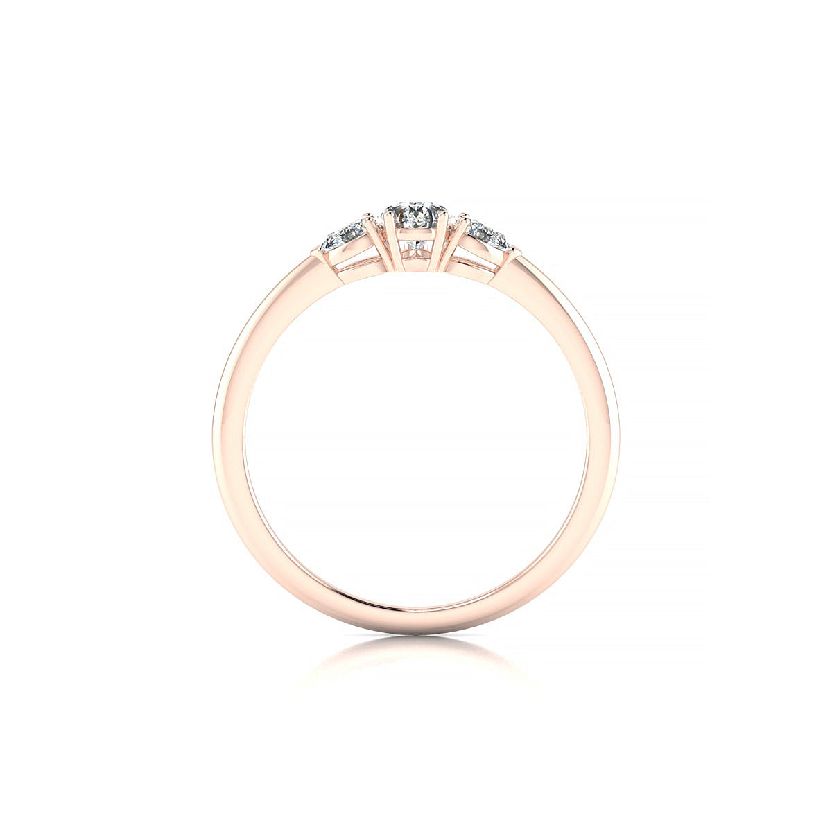 Water | 18k Rose Gold 6 x 4 mm Pear Diamond Ring