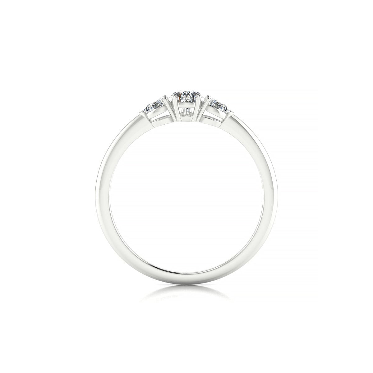 Water | 18k White Gold 6 x 4 mm Pear Diamond Ring