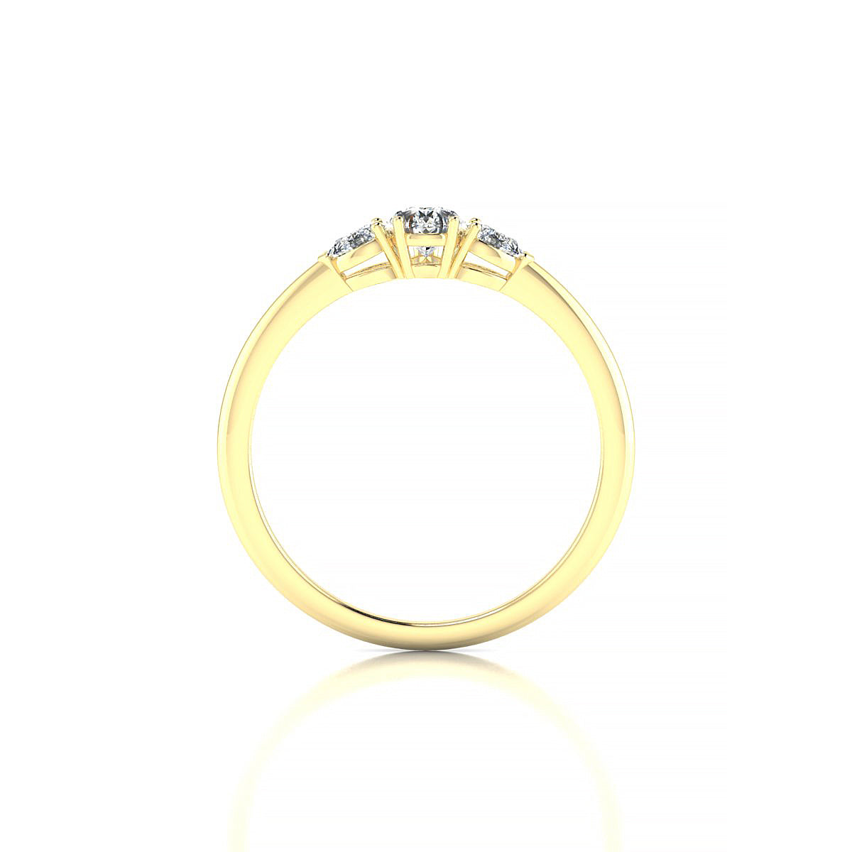 Water | 18k Yellow Gold 6 x 4 mm Pear Diamond Ring
