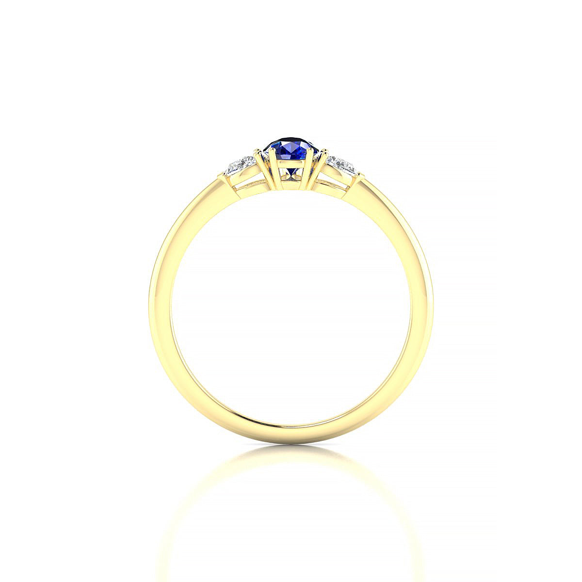 Water | 18k Yellow Gold 6 x 4 mm Pear Sapphire Ring