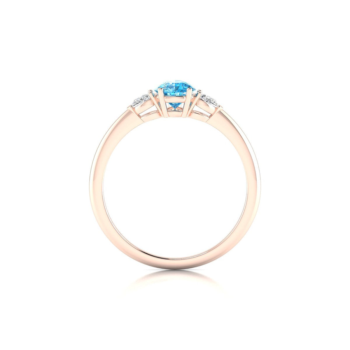 Water | 18k Rose Gold 7 x 5 mm Pear Topaz Ring