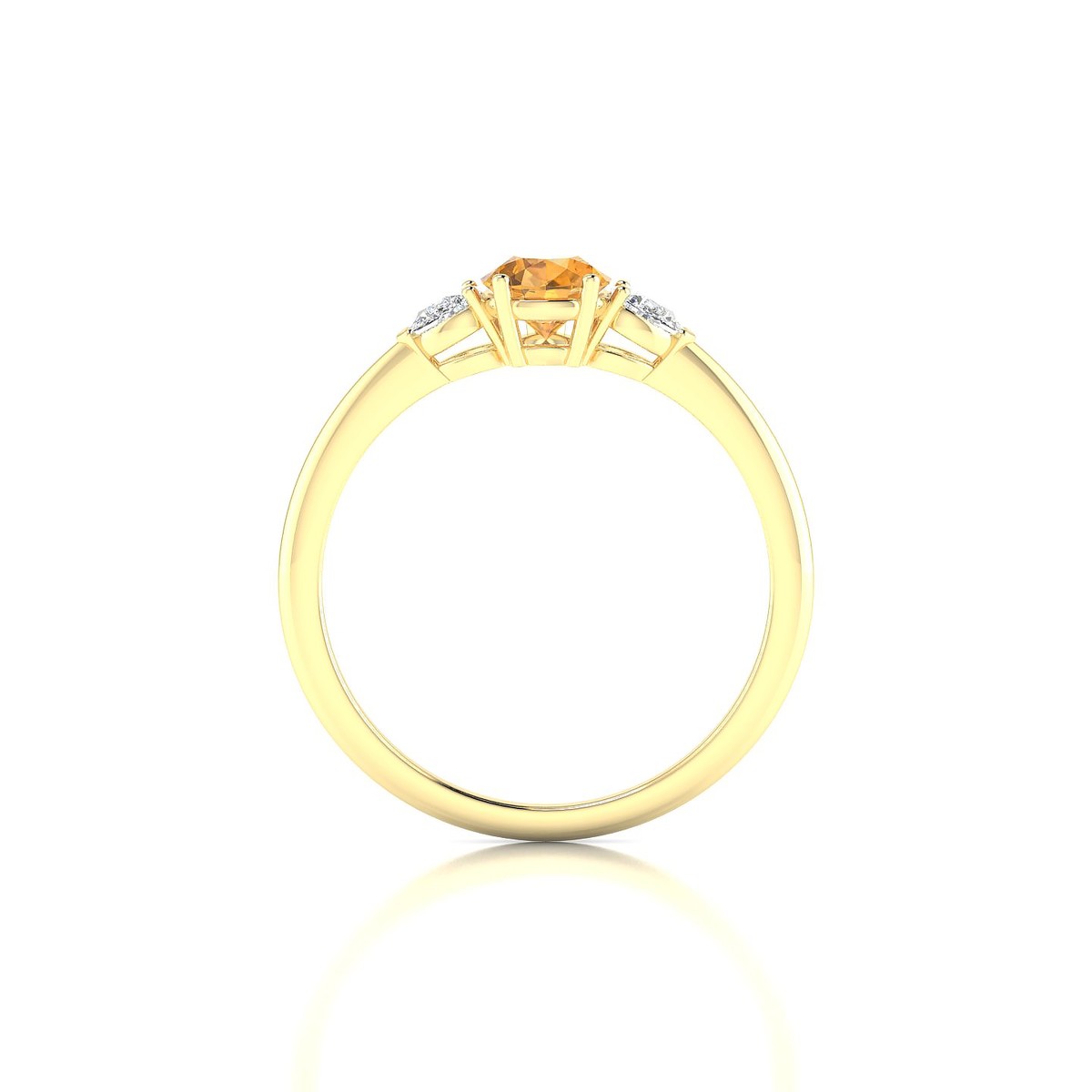 Water | 18k Yellow Gold 7 x 5 mm Pear Citrine Ring
