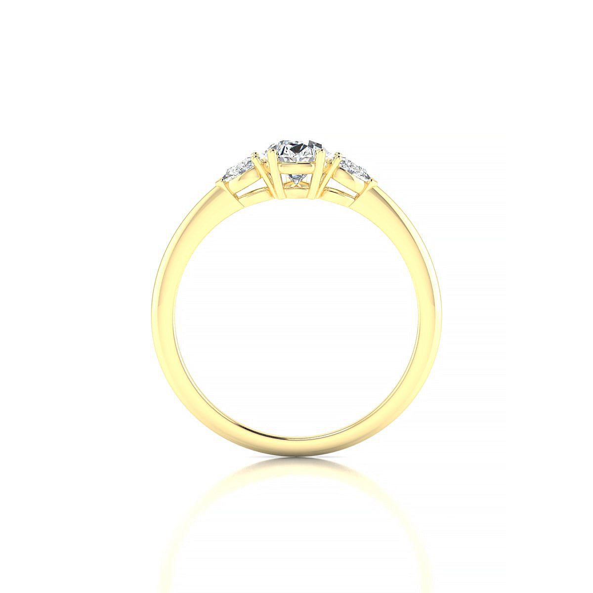 Water | 18k Yellow Gold 7 x 5 mm Pear Diamond Ring