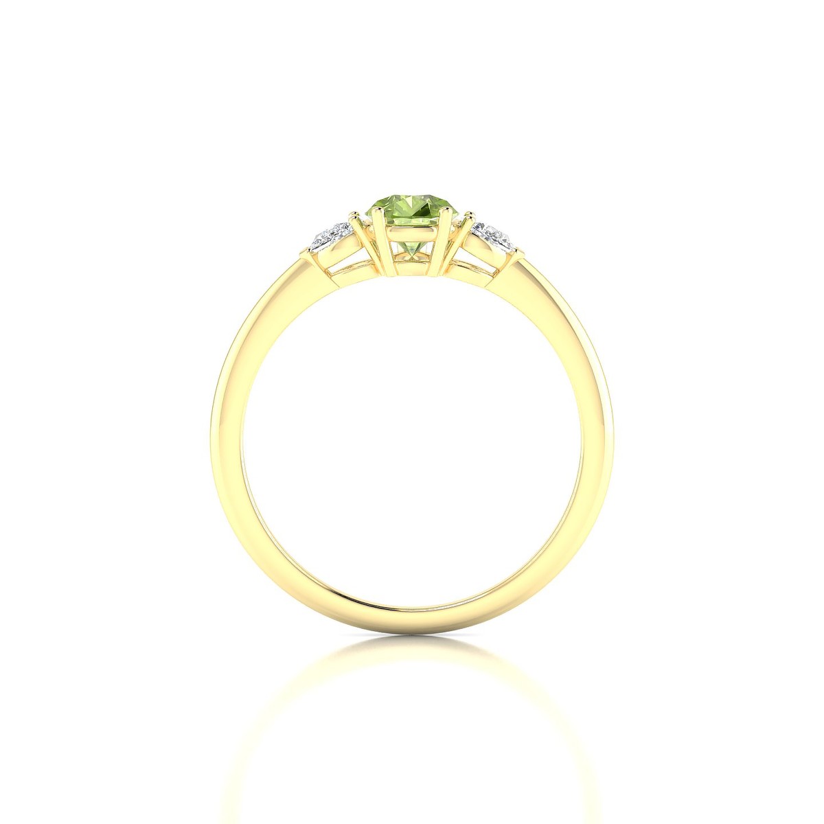 Water | 18k Yellow Gold 7 x 5 mm Pear Peridot Ring