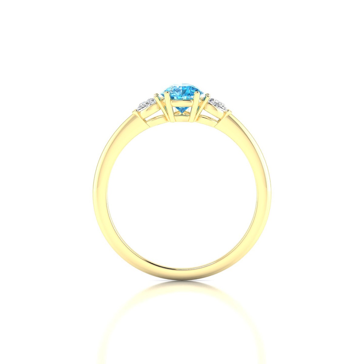 Water | 18k Yellow Gold 7 x 5 mm Pear Topaz Ring