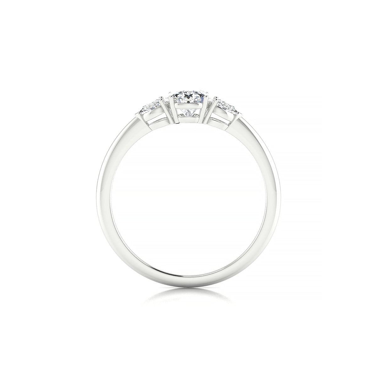 Water | 18k White Gold 5.2 mm Round Diamond Ring