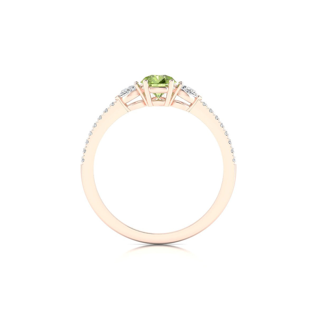 Waterfall | 18k Rose Gold 7 x 5 mm Pear Peridot Ring