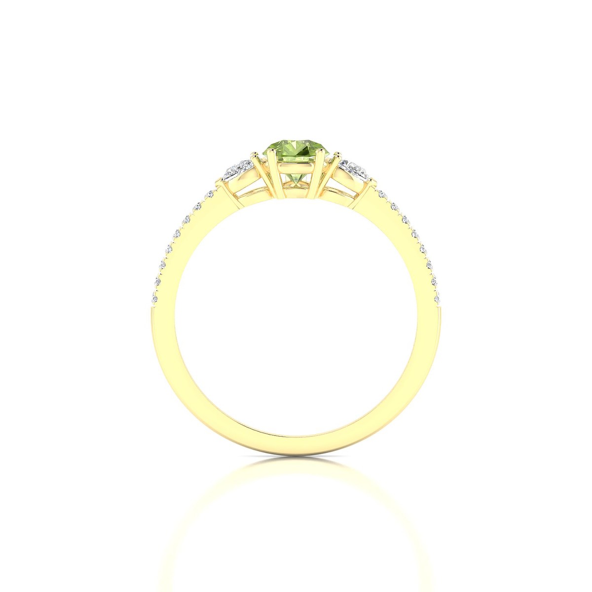 Waterfall | 18k Yellow Gold 7 x 5 mm Pear Peridot Ring
