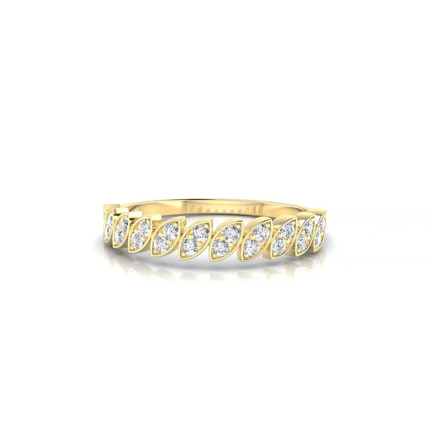 Whisper | 18k Yellow Gold 1.3 mm Round Diamond Ring
