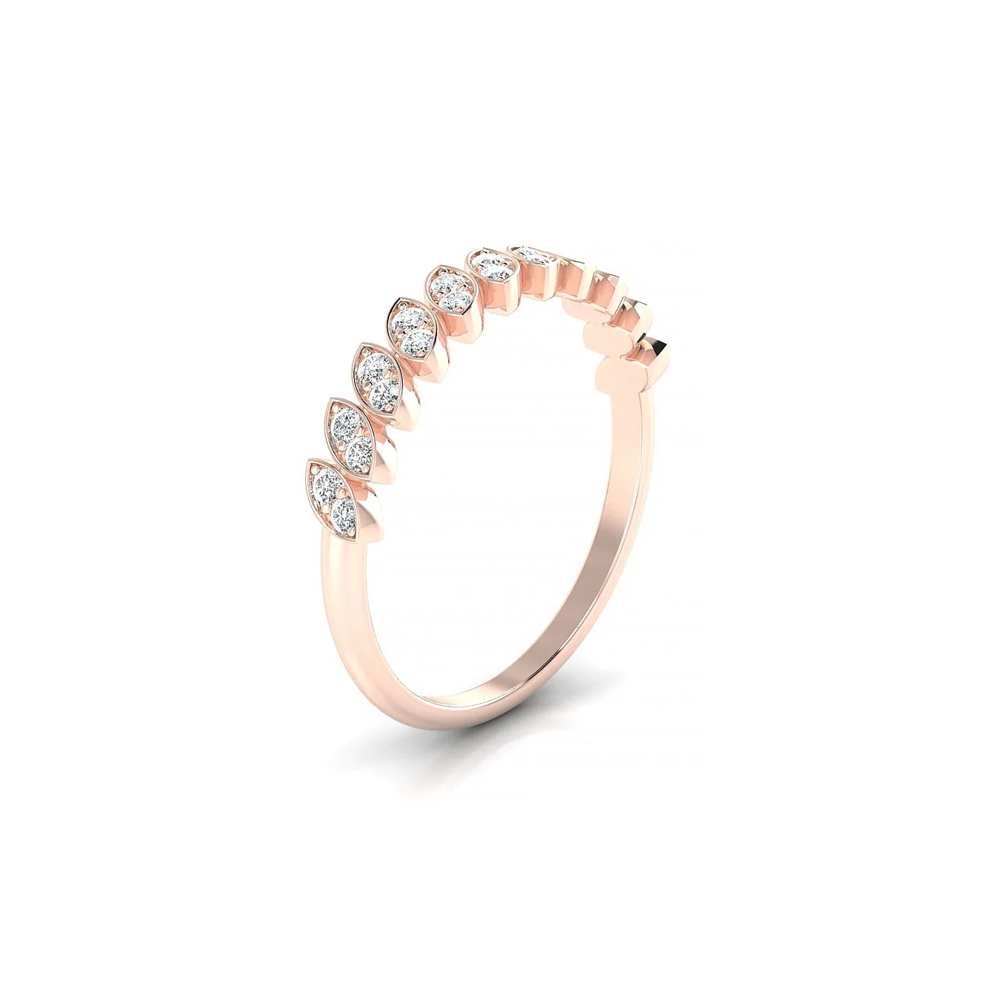 Whisper | 18k Rose Gold 1.3 mm Round Diamond Ring