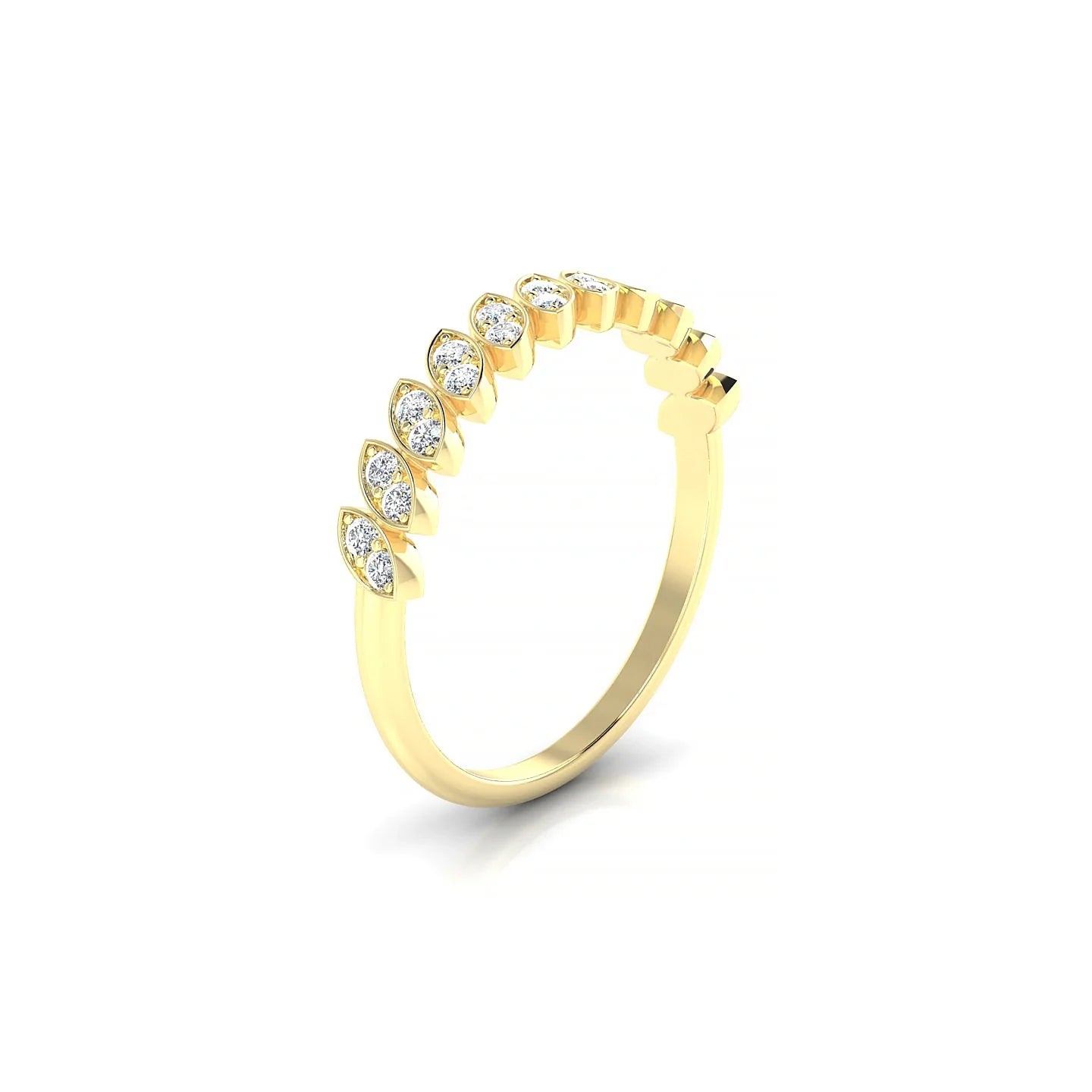 Whisper | 18k Yellow Gold 1.3 mm Round Diamond Ring