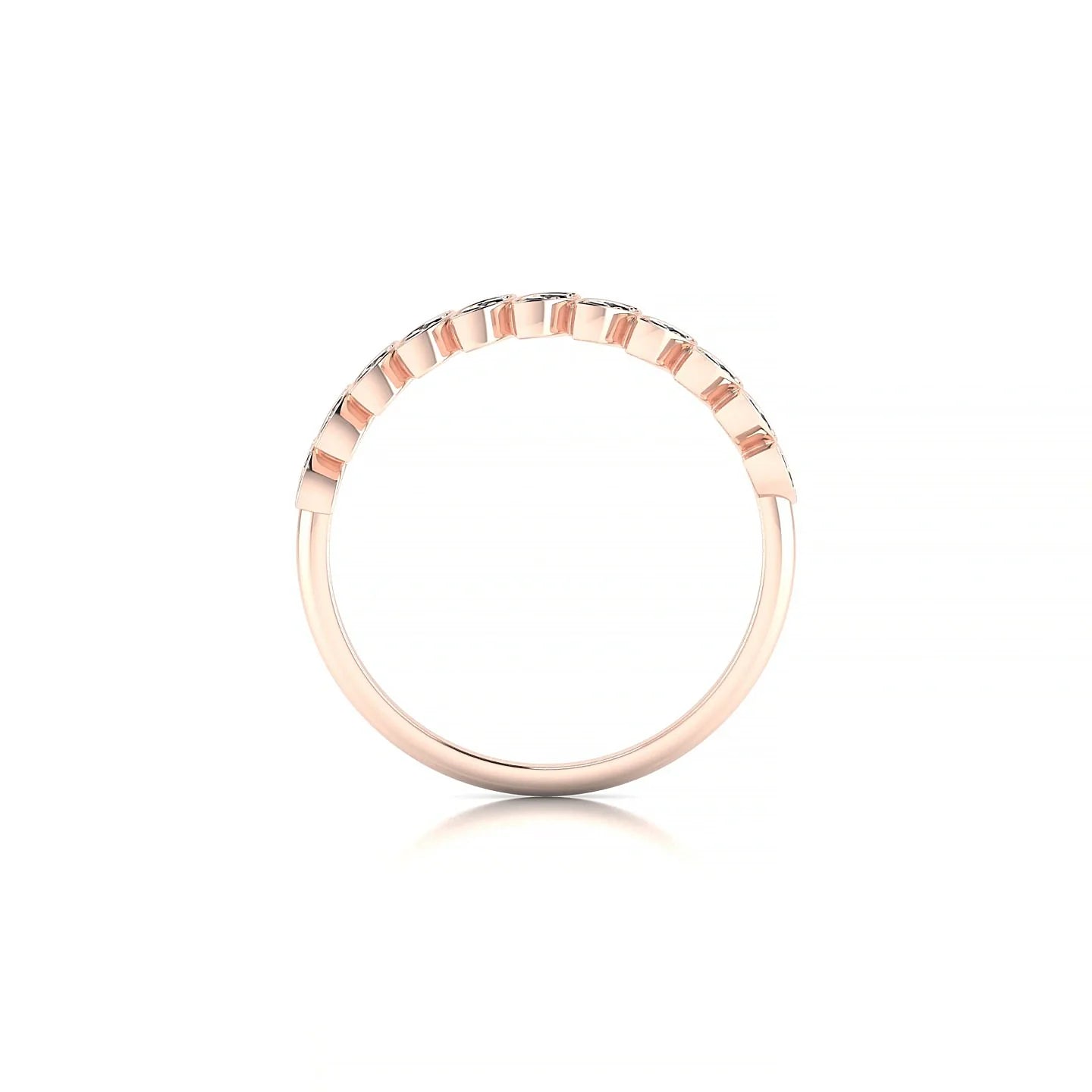 Whisper | 18k Rose Gold 1.3 mm Round Black Diamond Ring