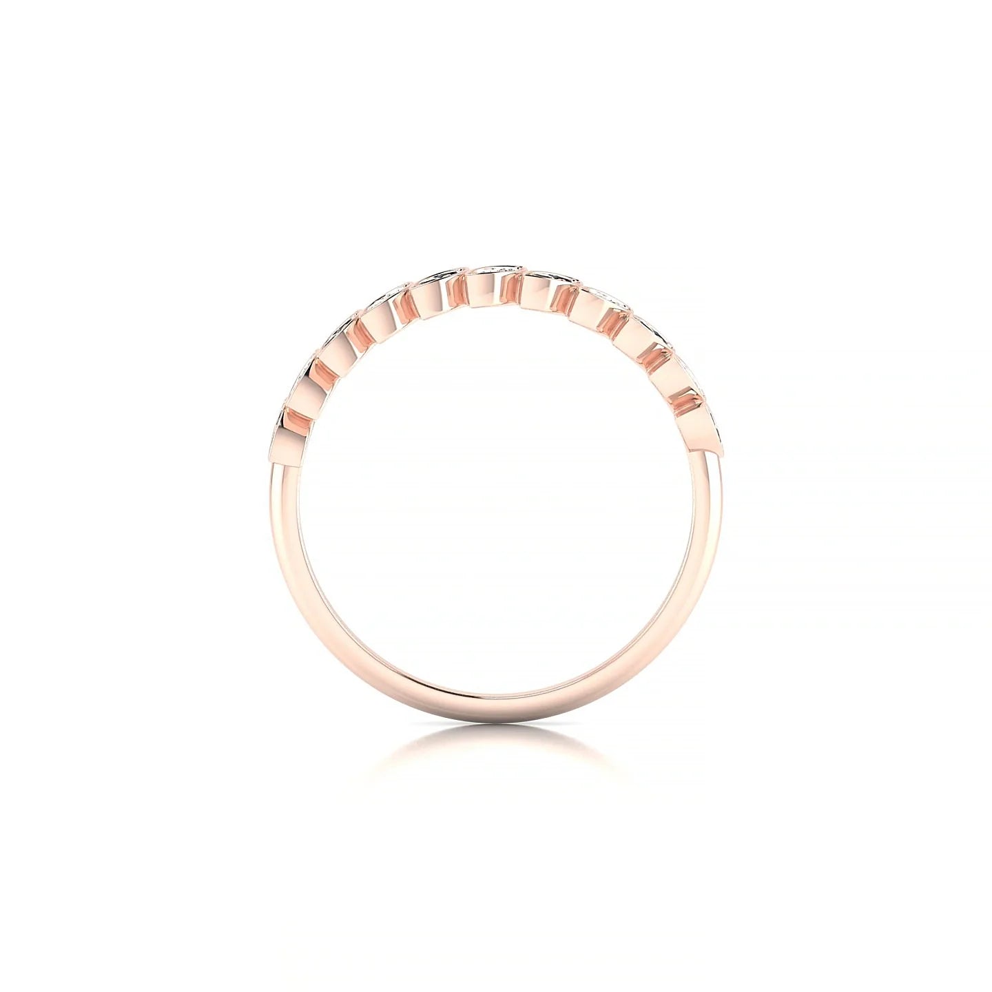 Whisper | 18k Rose Gold 1.3 mm Round Black Diamond & Diamond Ring