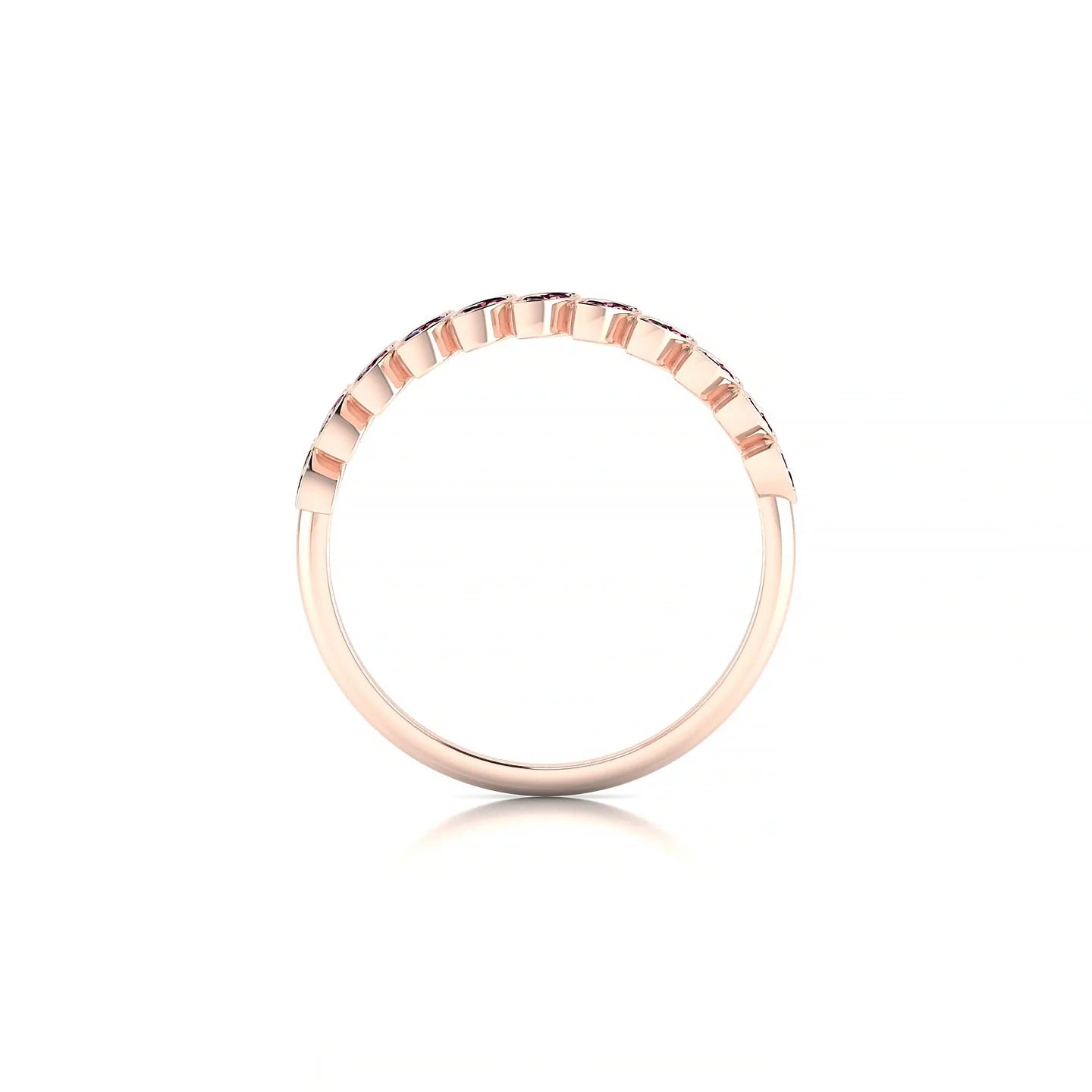 Whisper | 18k Rose Gold 1.3 mm Round Ruby Ring
