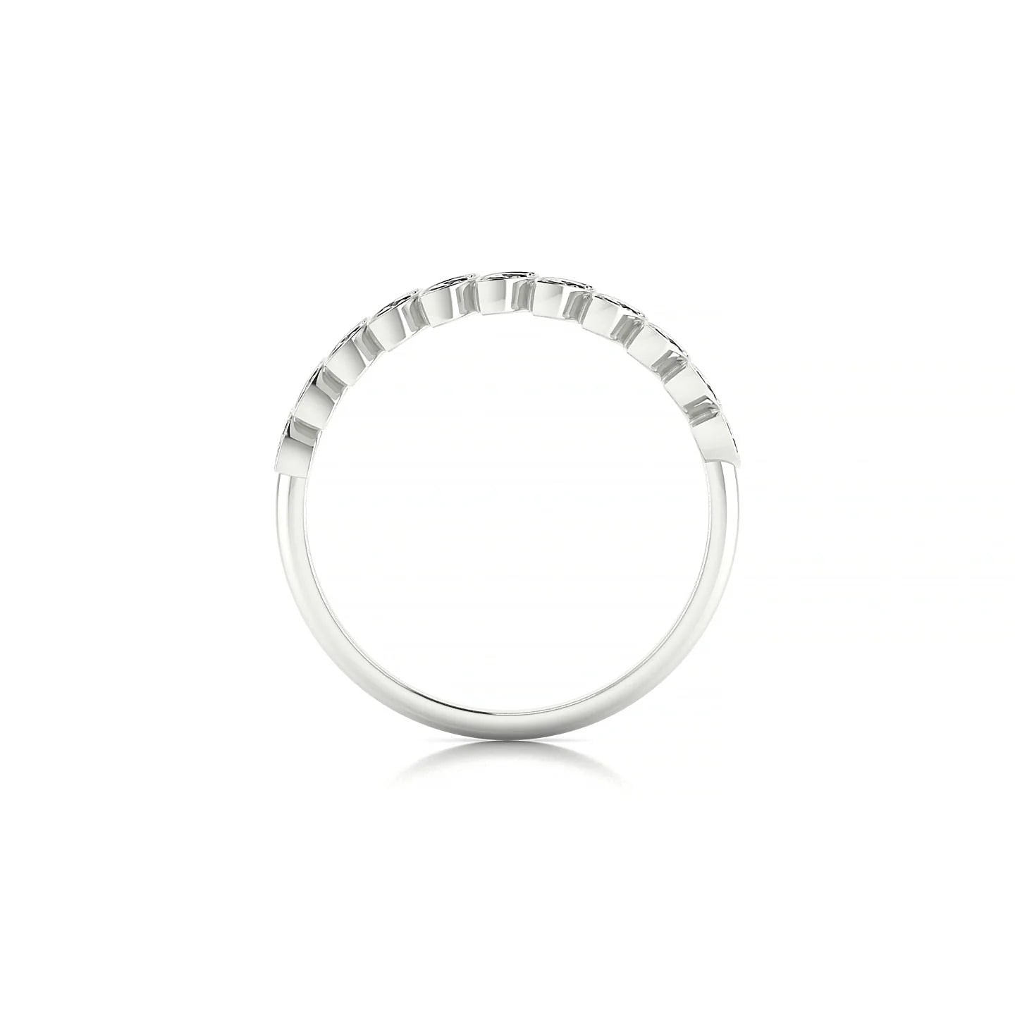 Whisper | 18k White Gold 1.3 mm Round Black Diamond Ring