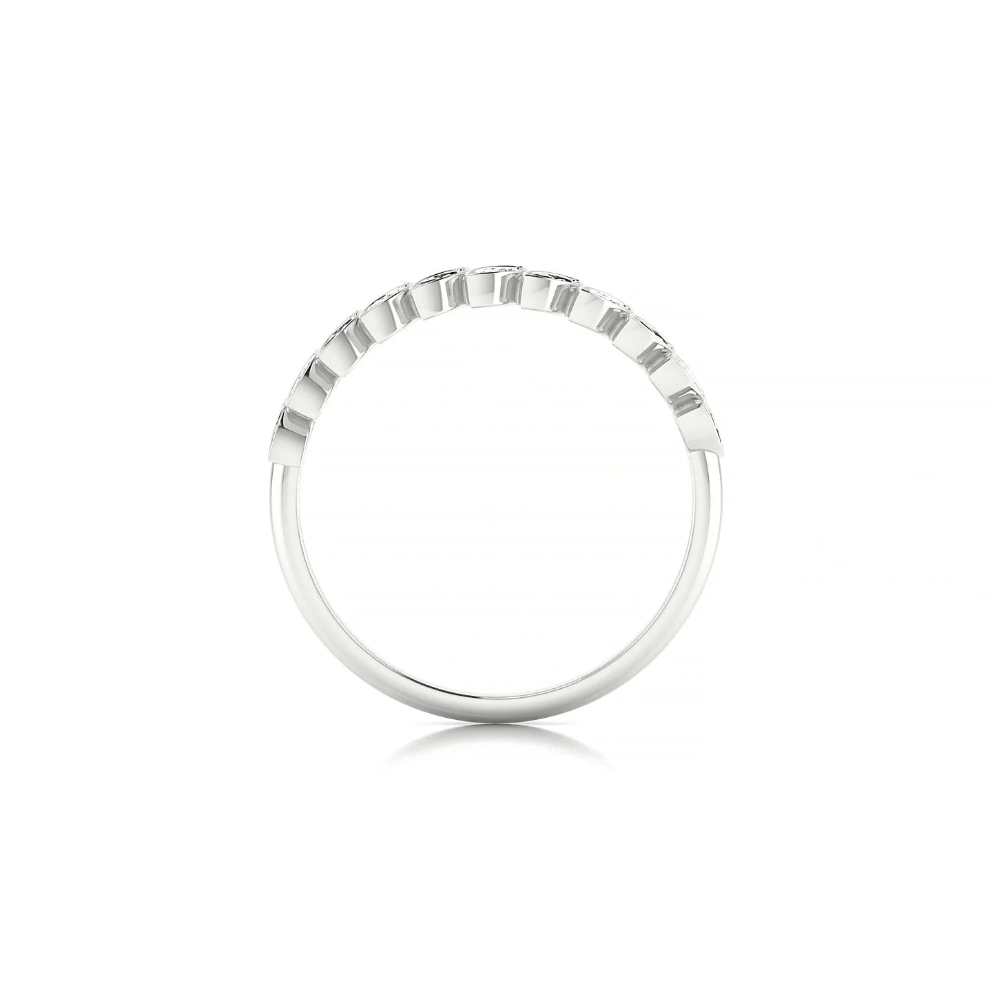 Whisper | 18k White Gold 1.3 mm Round Black Diamond & Diamond Ring