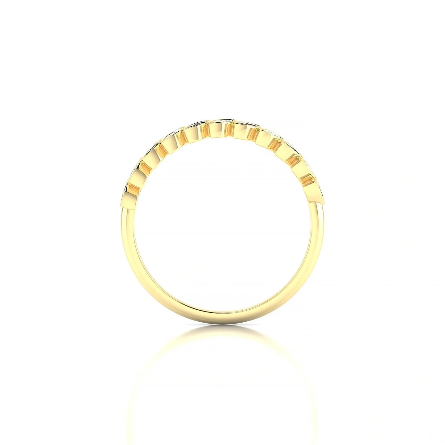 Whisper | 18k Yellow Gold 1.3 mm Round Black Diamond & Diamond Ring