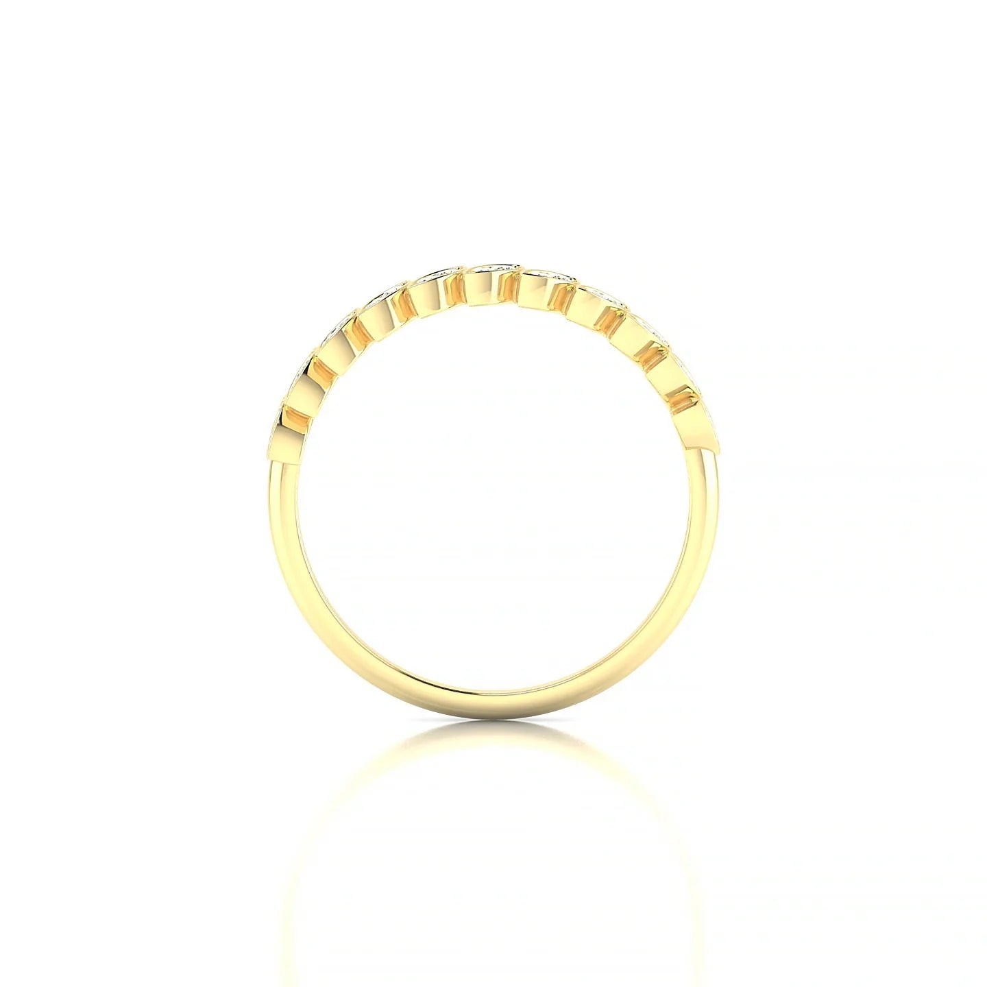 Whisper | 18k Yellow Gold 1.3 mm Round Diamond Ring