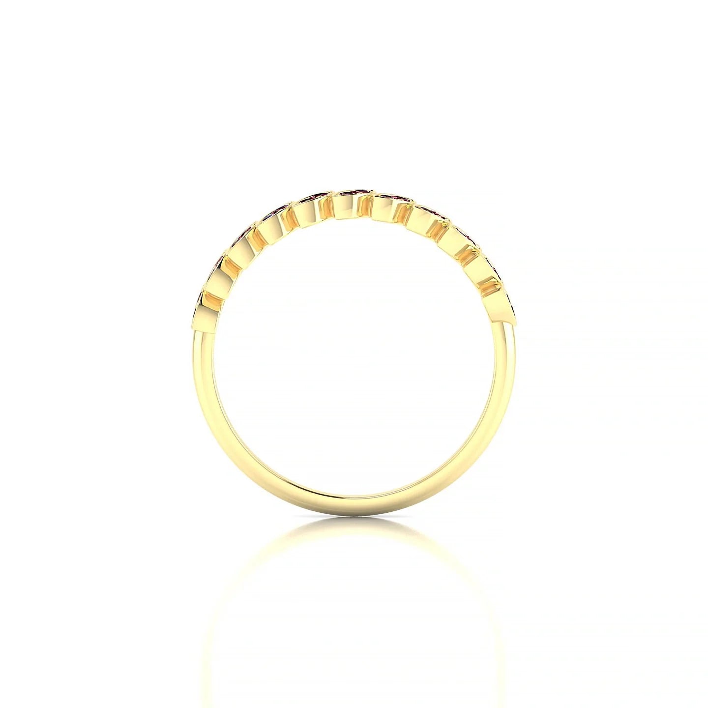 Whisper | 18k Yellow Gold 1.3 mm Round Ruby Ring