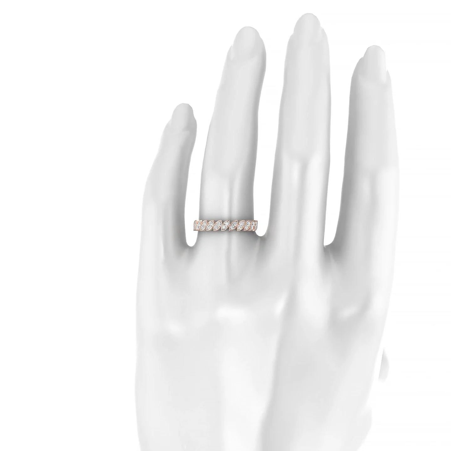Whisper | 18k Rose Gold 1.3 mm Round Diamond Ring