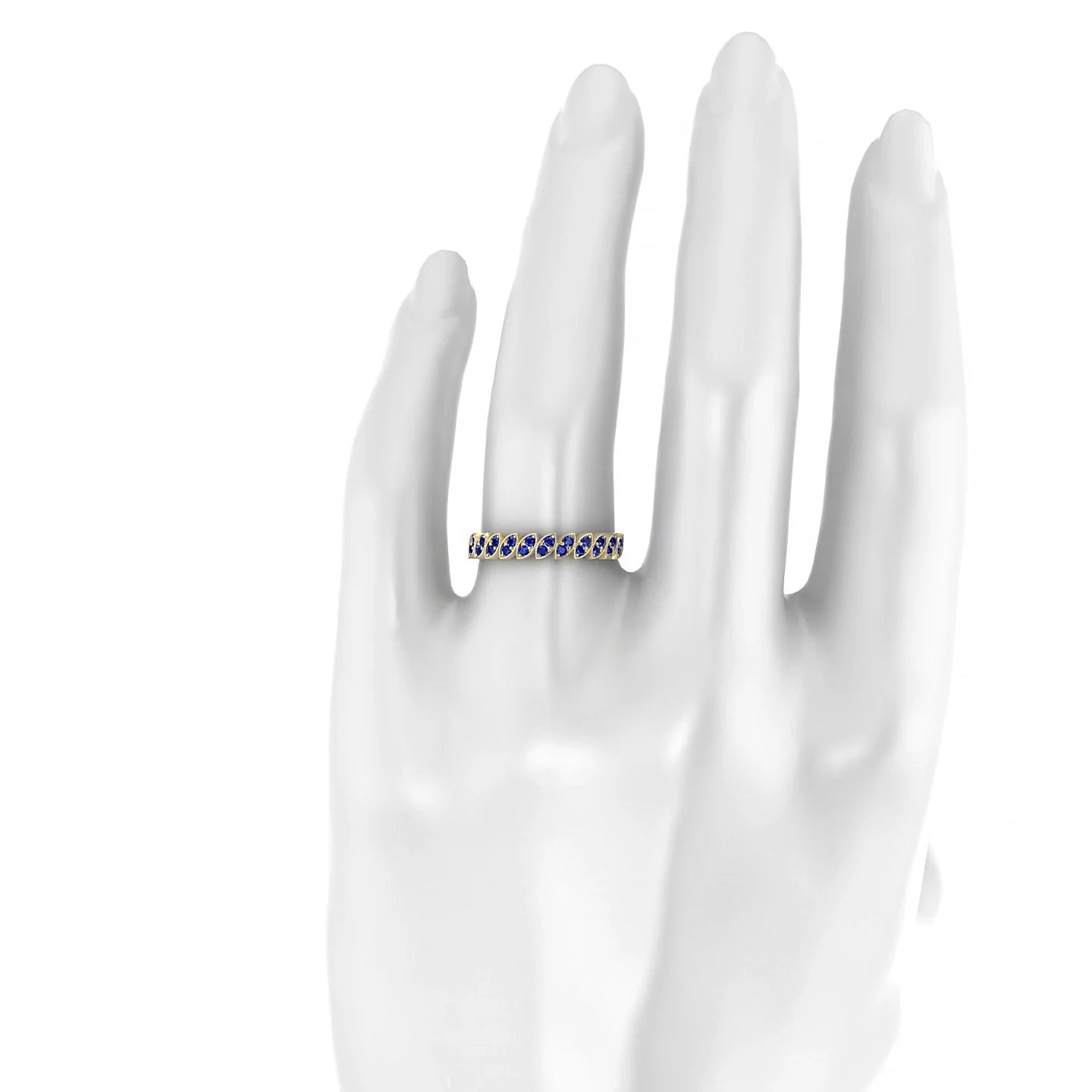 Whisper | 18k Yellow Gold 1.3 mm Round Sapphire Ring