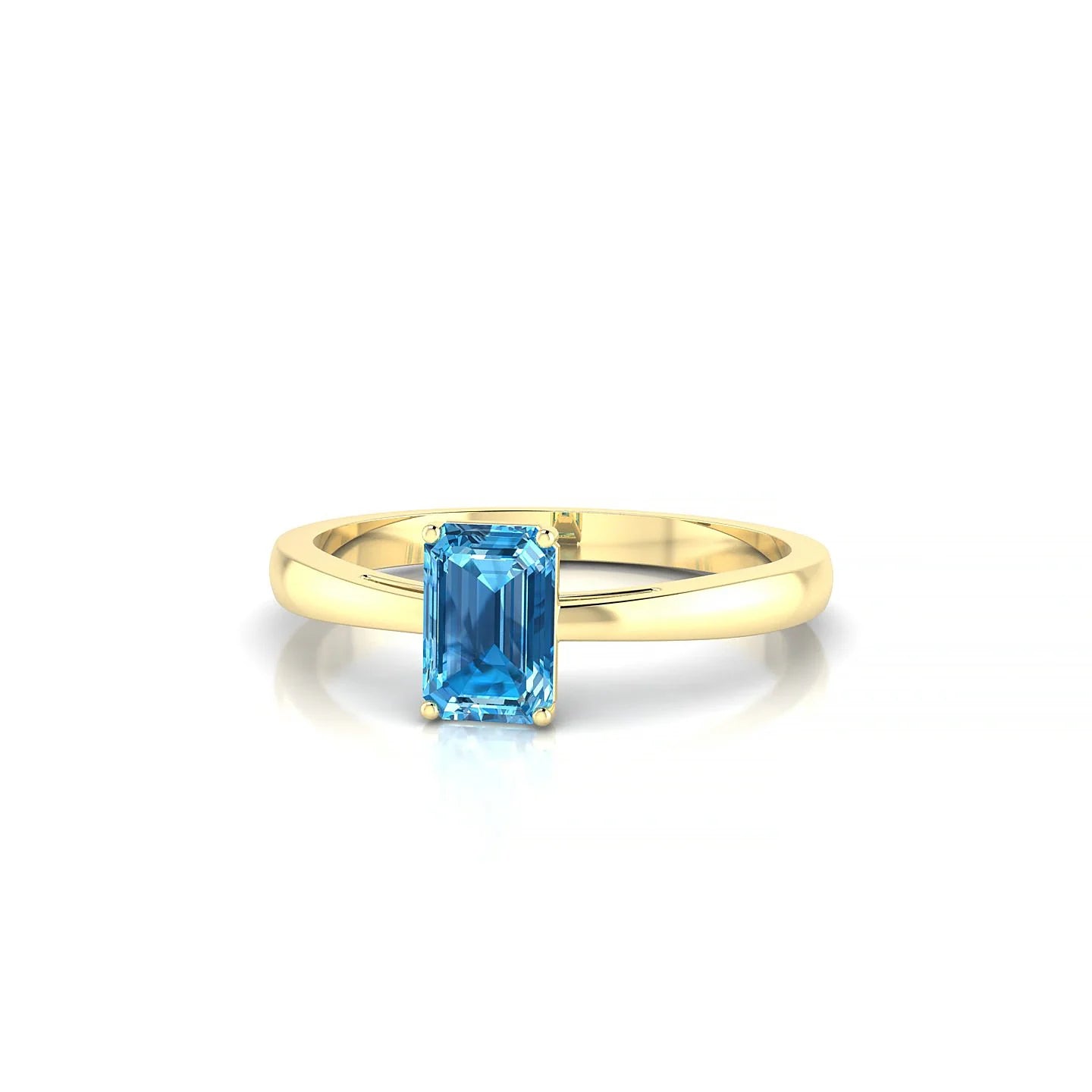 Zenith | 18k Yellow Gold 6 x 4 mm Emerald Topaz Ring