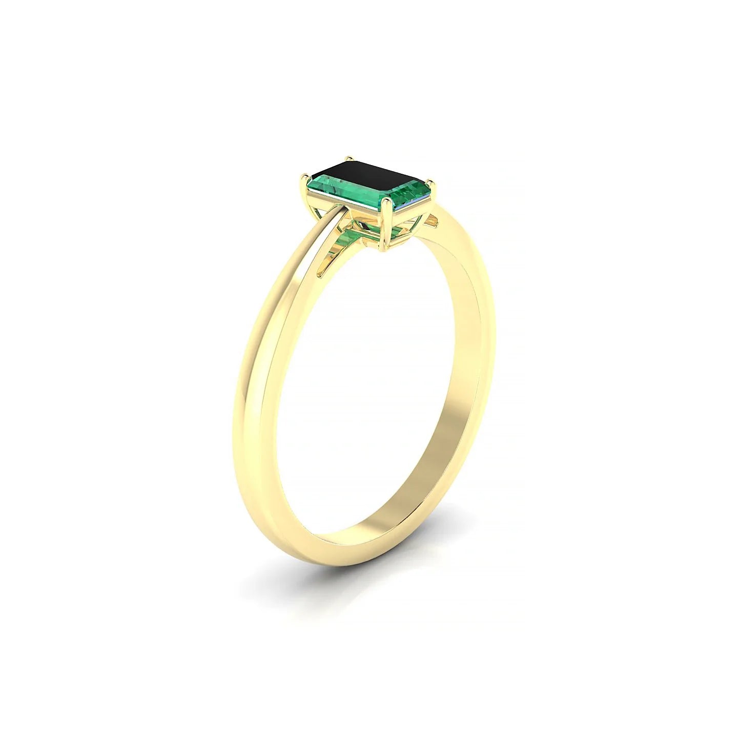 Zenith | 18k Yellow Gold 6 x 4 mm Emerald Emerald Ring